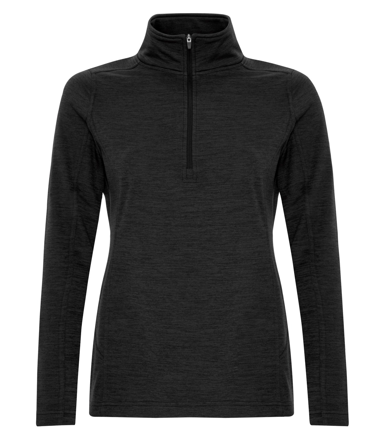 ATC - ATC™ DYNAMIC HEATHER FLEECE 1/2 ZIP LADIES' SWEATSHIRT. - L2022 Black Dynamic ATC L2022