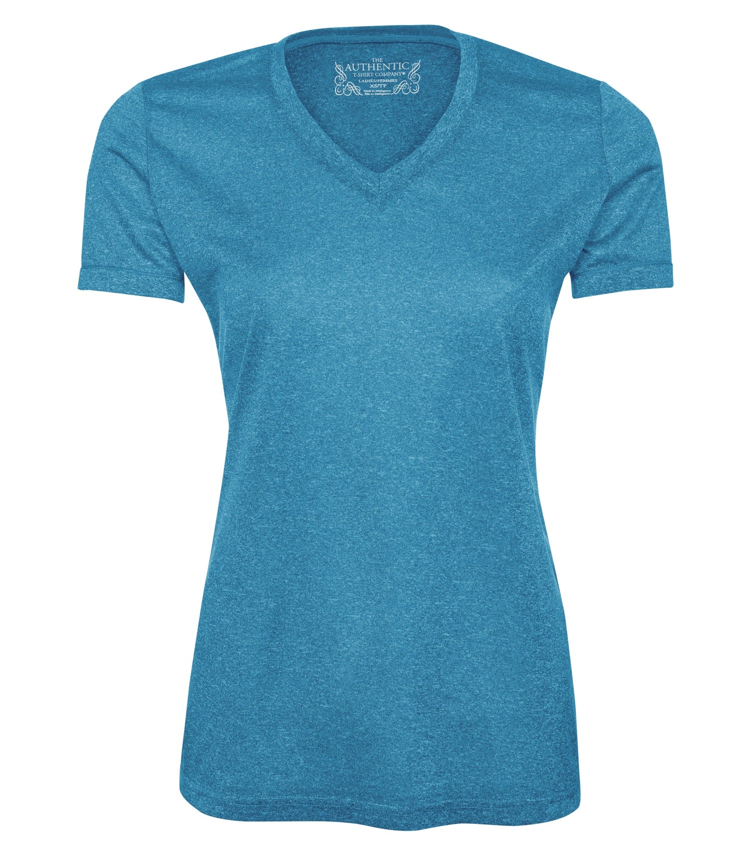ATC - ATC™ PRO TEAM HEATHER ProFORMANCE V-NECK LADIES' TEE. - L3517 Blue Wake Heather ATC L3517
