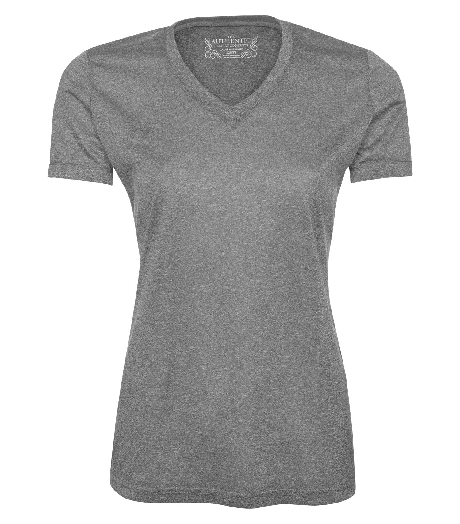 ATC - ATC™ PRO TEAM HEATHER ProFORMANCE V-NECK LADIES' TEE. - L3517 Charcoal Heather ATC L3517