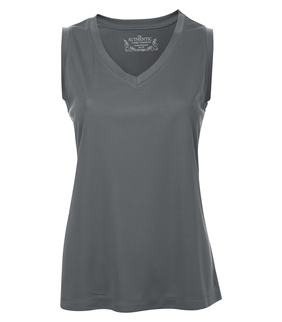 ATC L3527, Pro Team Sleeveless V-neck Ladies' Tee, Coal Grey
