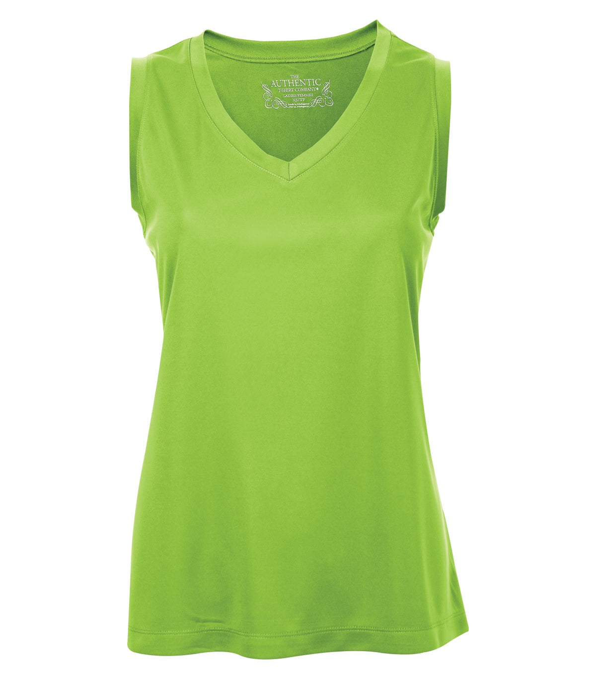 ATC L3527, Pro Team Sleeveless V-neck Ladies' Tee, Lime Shock