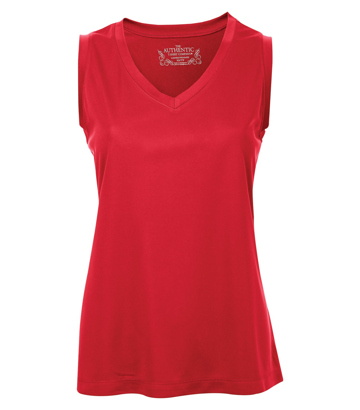 ATC L3527, Pro Team Sleeveless V-neck Ladies' Tee, True Red