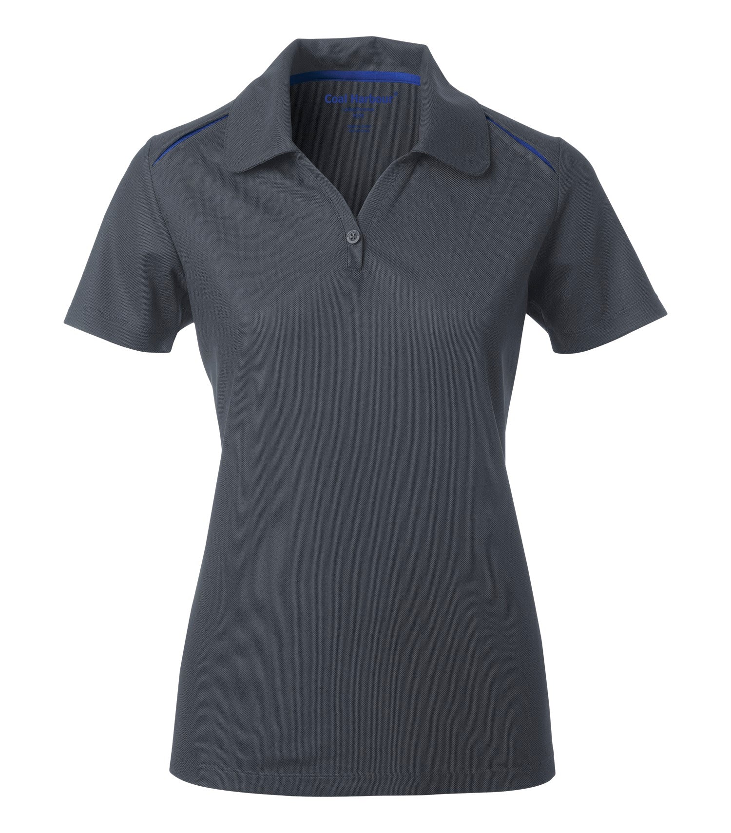 CoalHarbour - COAL HARBOUR® SNAG RESISTANT CONTRAST INSET LADIES' POLO. - L4002 Iron Grey Royal CoalHarbour L4002