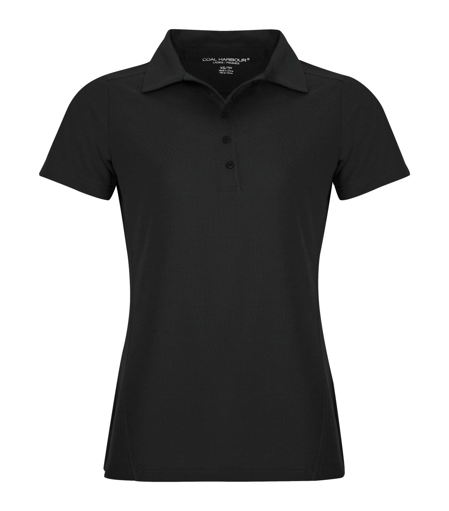 CoalHarbour - DISCONTINUED COAL HARBOUR® C-SPUN PIQUE LADIES' POLO. - L4011 Black CoalHarbour L4011