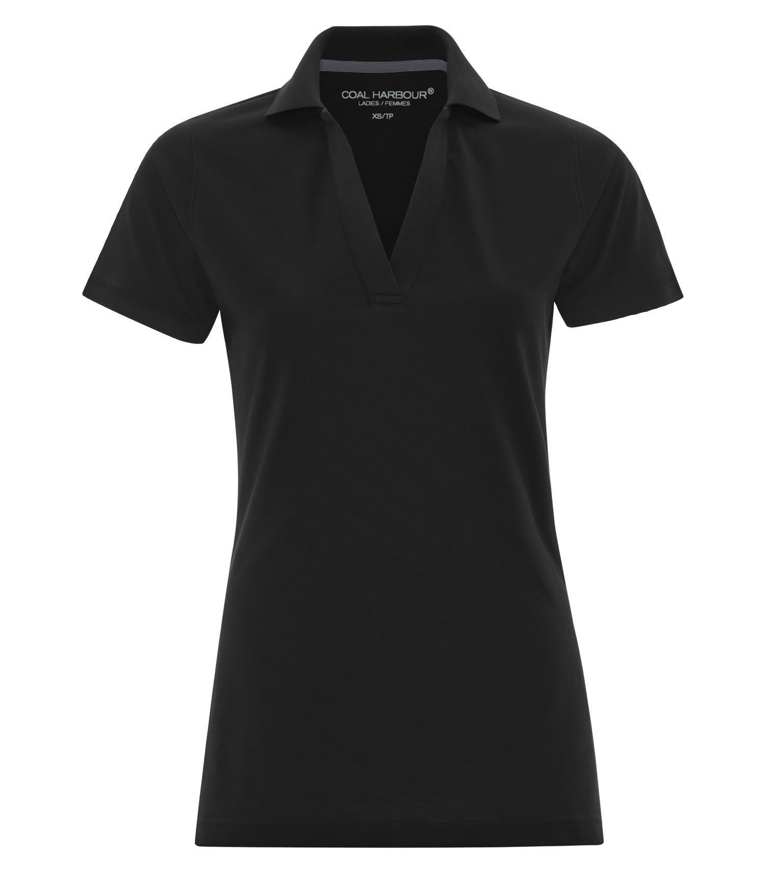 CoalHarbour - DISCONTINUED COAL HARBOUR® COMFORT PIQUE SOIL RELEASE LADIES' POLO. - L4022 Black CoalHarbour L4022