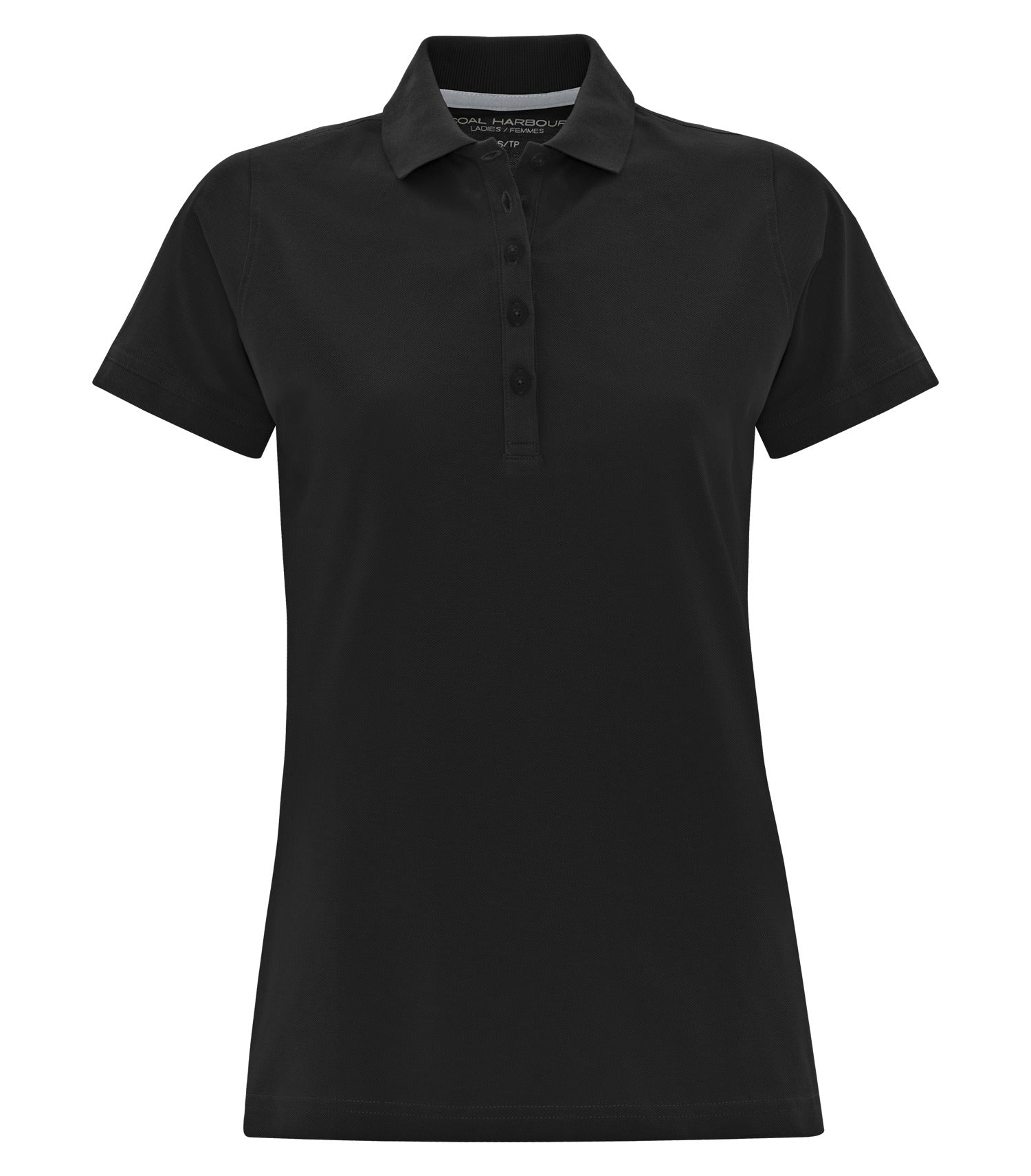 CoalHarbour - COAL HARBOUR® COTTON SELECT SOIL RELEASE LADIES' POLO. - L4023 Black CoalHarbour L4023