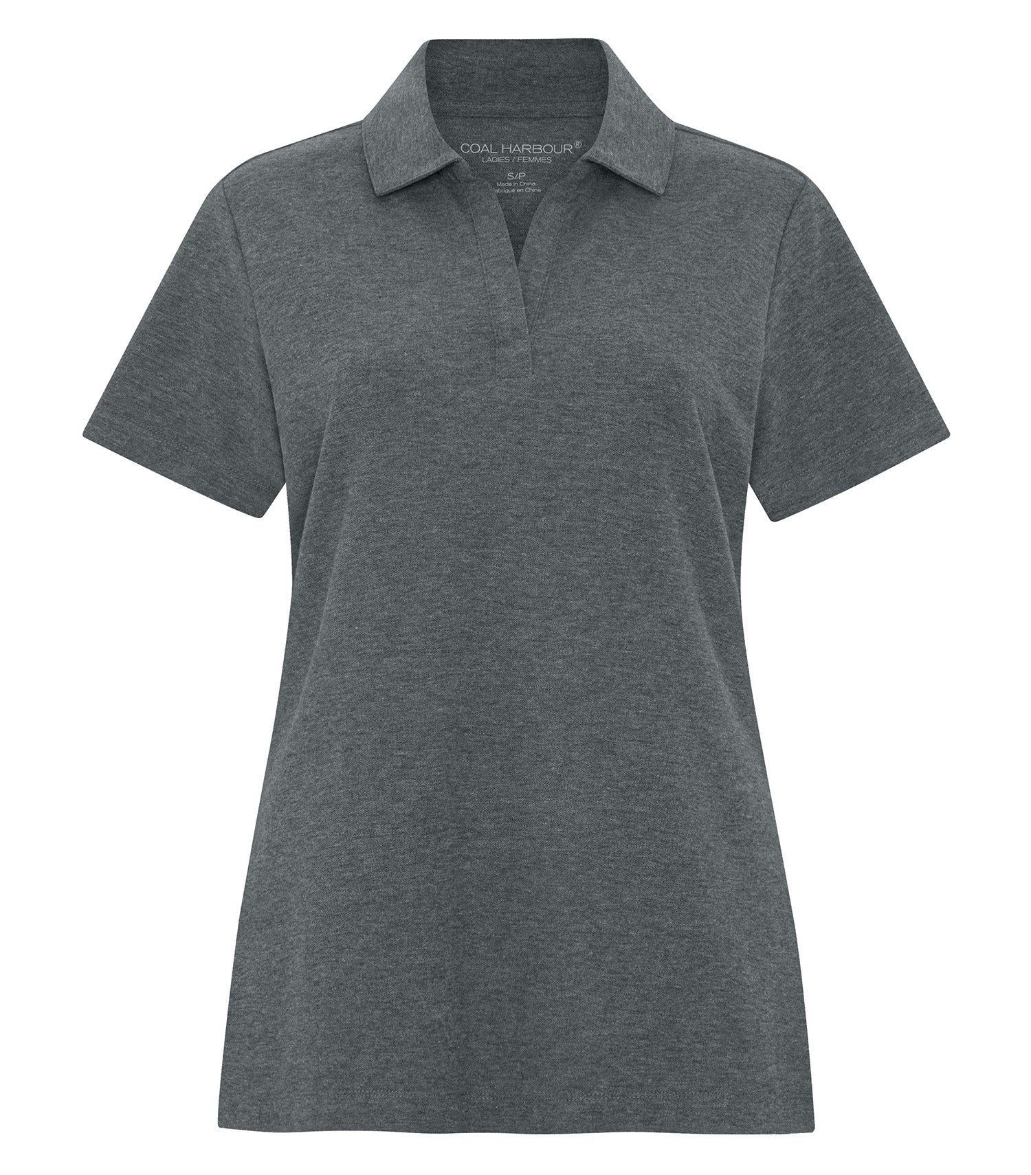 CoalHarbour - COAL HARBOUR&reg; EVERYDAY CVC LADIES’ POLO. - L4047 Dark Heather Grey CoalHarbour L4047