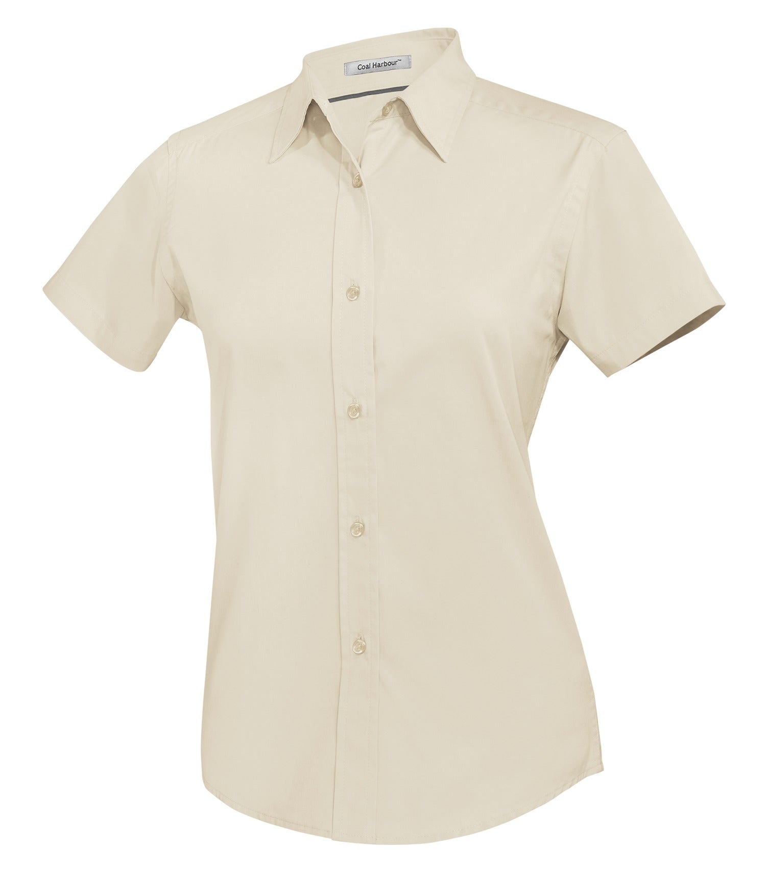 CoalHarbour - DISCONTINUED COAL HARBOUR® EASY CARE BLEND SHORT SLEEVE WOVEN LADIES' SHIRT. - L510 Light Stone CoalHarbour L510