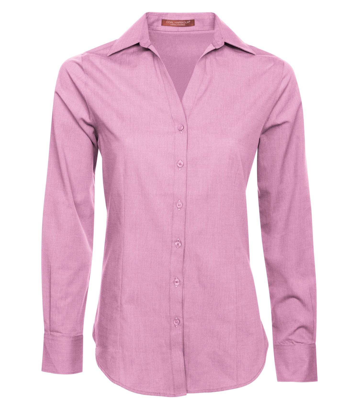 CoalHarbour - COAL HARBOUR® TEXTURED CROSSHATCH WOVEN LADIES' SHIRT. - L6004 Pink Orchid CoalHarbour L6004
