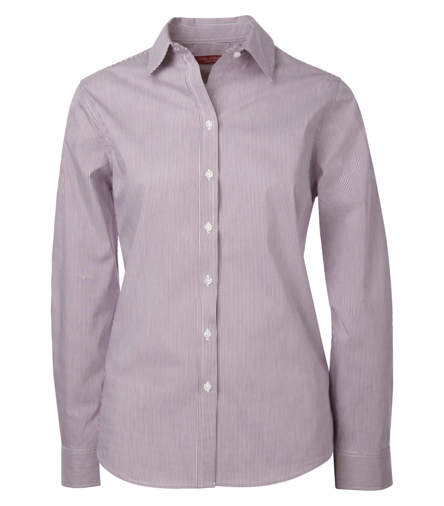 CoalHarbour - COAL HARBOUR® MINI STRIPE STRETCH WOVEN LADIES' SHIRT. - L6006 Aubergine Purple CoalHarbour L6006