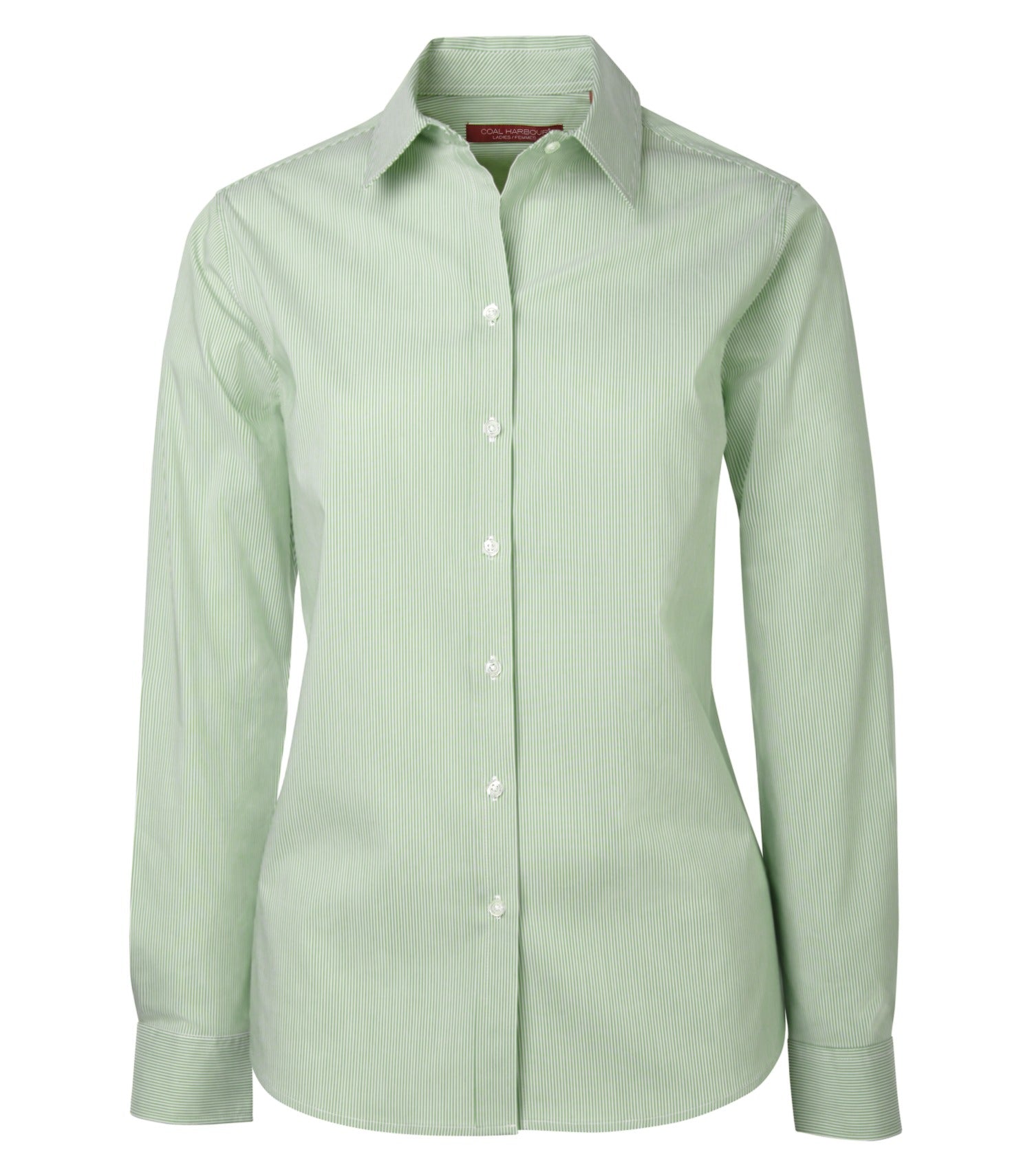 CoalHarbour - COAL HARBOUR® MINI STRIPE STRETCH WOVEN LADIES' SHIRT. - L6006 Wintergreen CoalHarbour L6006