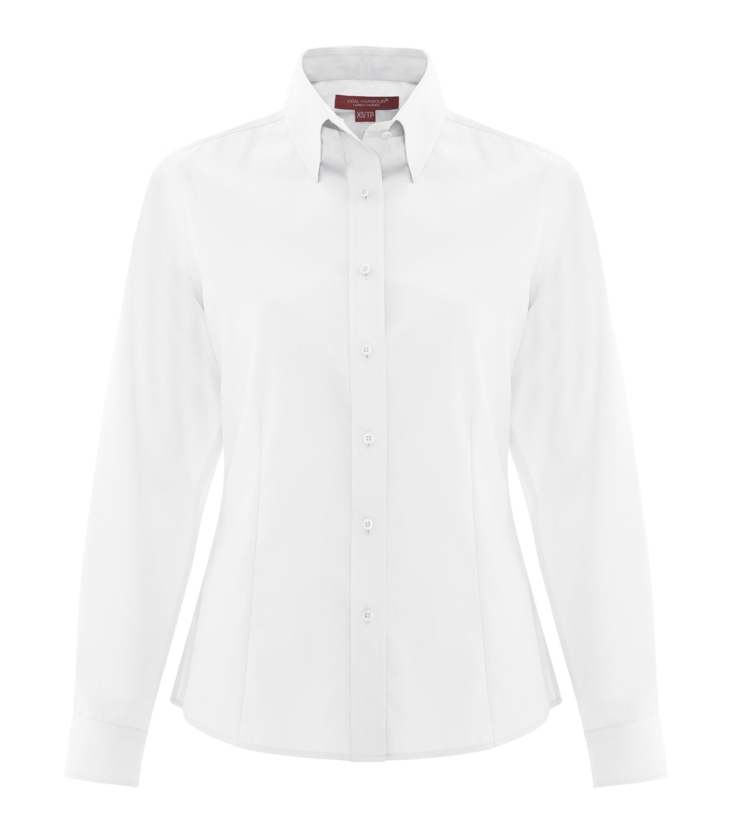 CoalHarbour - COAL HARBOUR® NON-IRON 100% COTTON TWILL LADIES' SHIRT. - L6017 White CoalHarbour L6017