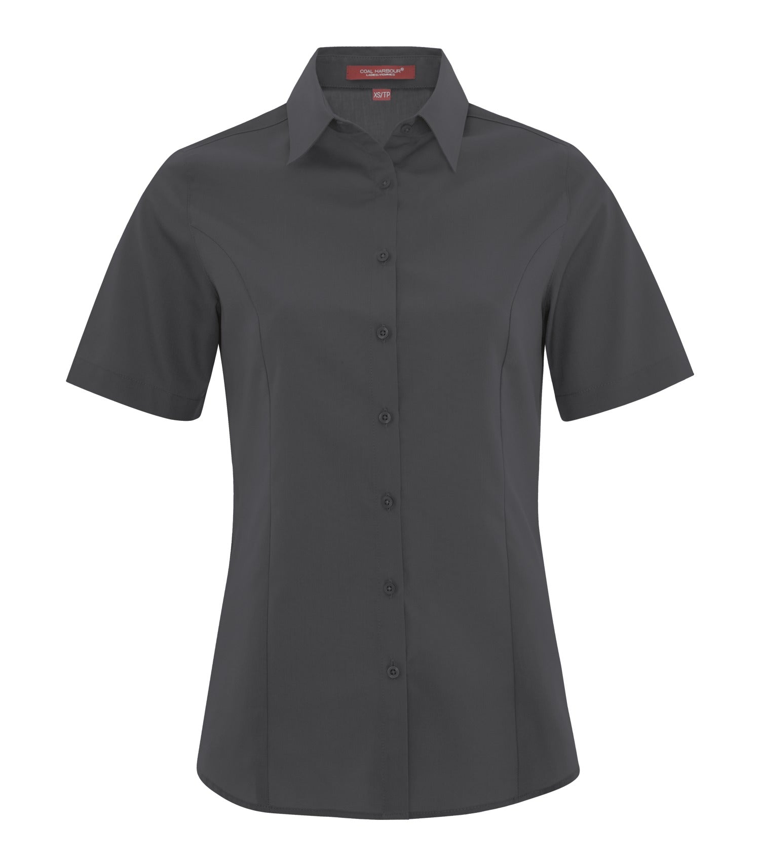 CoalHarbour - COAL HARBOUR® EVERYDAY SHORT SLEEVE WOVEN LADIES' SHIRT. - L6021 Iron Grey CoalHarbour L6021