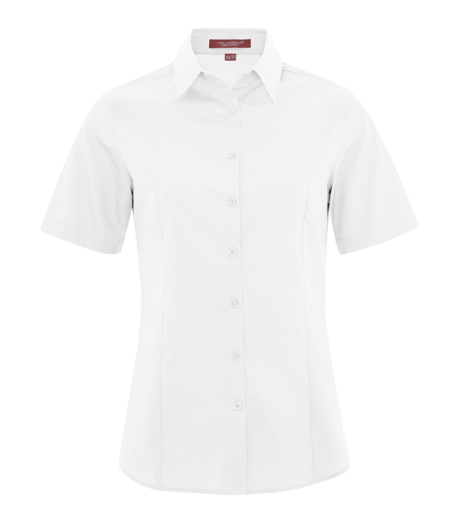 CoalHarbour - COAL HARBOUR® EVERYDAY SHORT SLEEVE WOVEN LADIES' SHIRT. - L6021 White CoalHarbour L6021