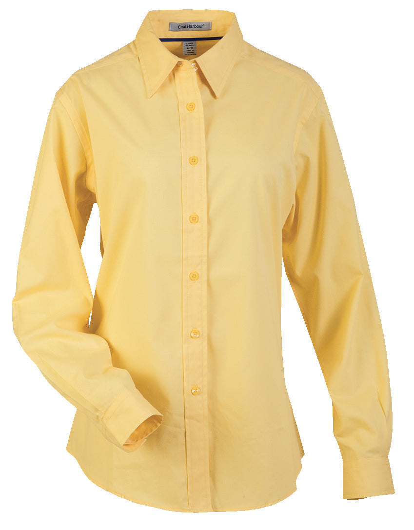 CoalHarbour - DISCONTINUED COAL HARBOUR® EASY CARE BLEND LONG SLEEVE WOVEN LADIES' SHIRT. - L610 Butter CoalHarbour L610