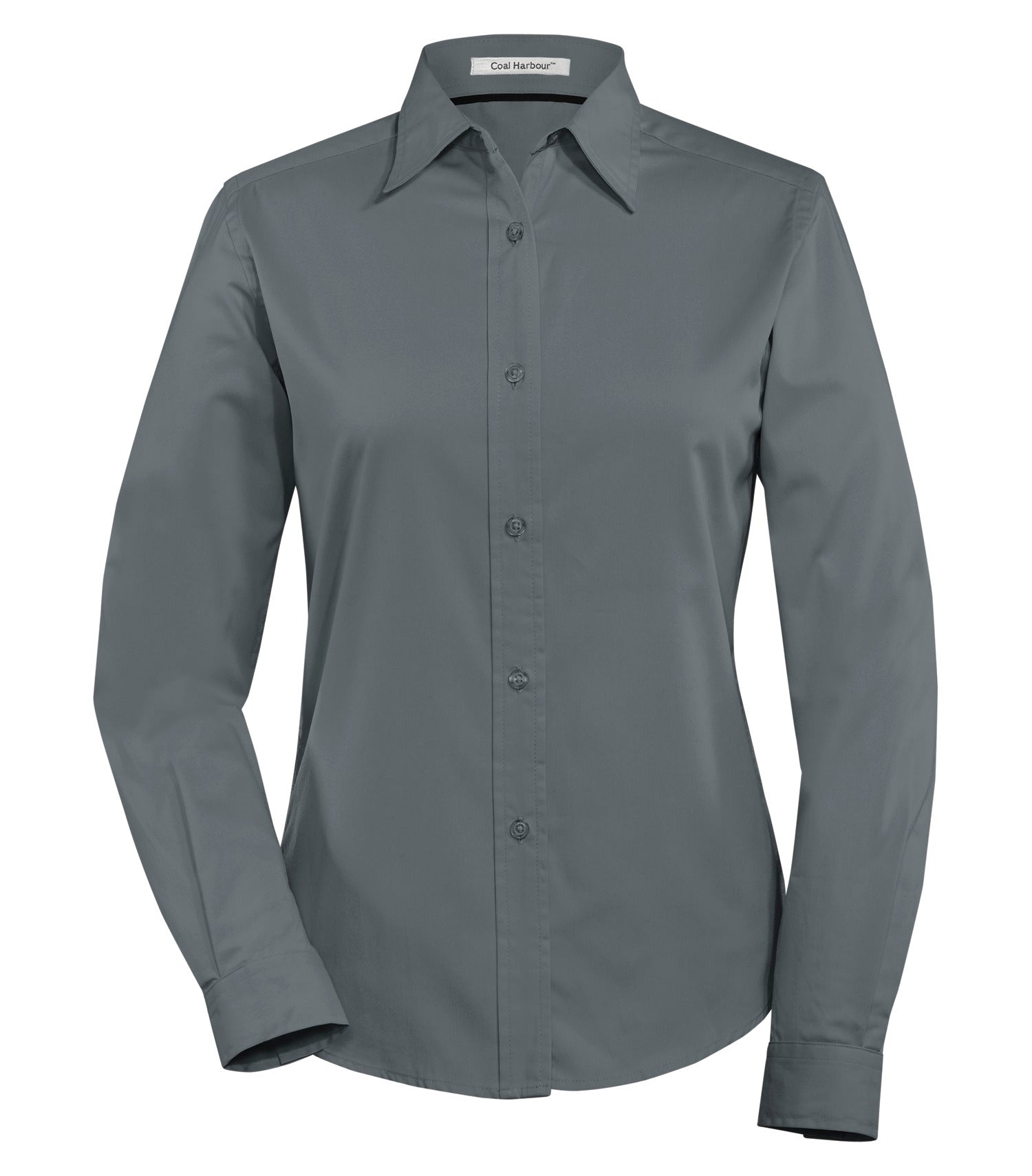 CoalHarbour - DISCONTINUED COAL HARBOUR® EASY CARE BLEND LONG SLEEVE WOVEN LADIES' SHIRT. - L610 Coal Grey CoalHarbour L610