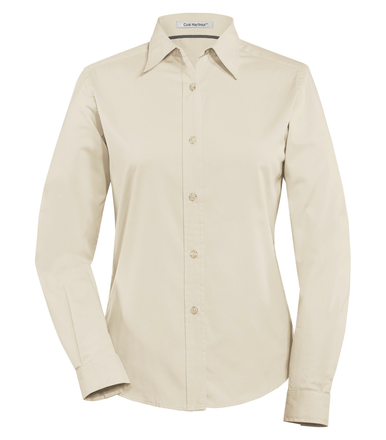 CoalHarbour - DISCONTINUED COAL HARBOUR® EASY CARE BLEND LONG SLEEVE WOVEN LADIES' SHIRT. - L610 Light Stone CoalHarbour L610