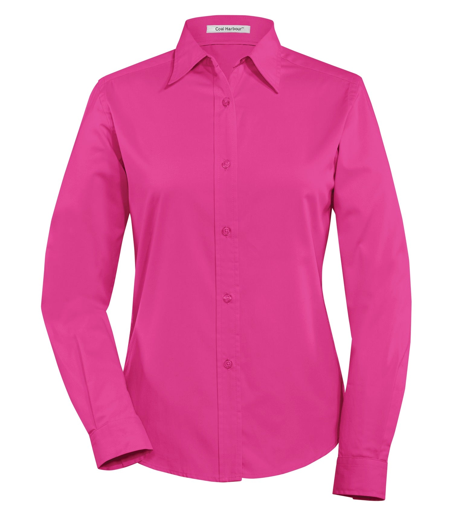 CoalHarbour - DISCONTINUED COAL HARBOUR® EASY CARE BLEND LONG SLEEVE WOVEN LADIES' SHIRT. - L610 Tropical Pink CoalHarbour L610