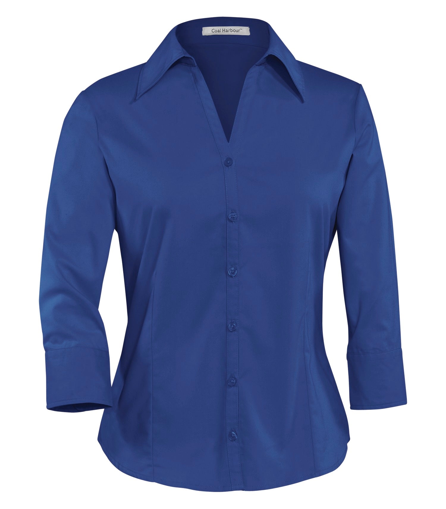 CoalHarbour - DISCONTINUED COAL HARBOUR® EASY CARE BLEND 3/4 SLEEVE LADIES' WOVEN SHIRT. - L615 Royal Blue CoalHarbour L615