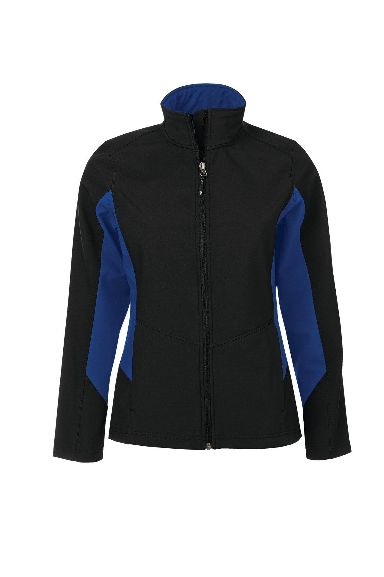 CoalHarbour - COAL HARBOUR® EVERYDAY COLOUR BLOCK WATER REPELLENT SOFT SHELL LADIES' JACKET. - L7604 Black True Royal CoalHarbour L7604