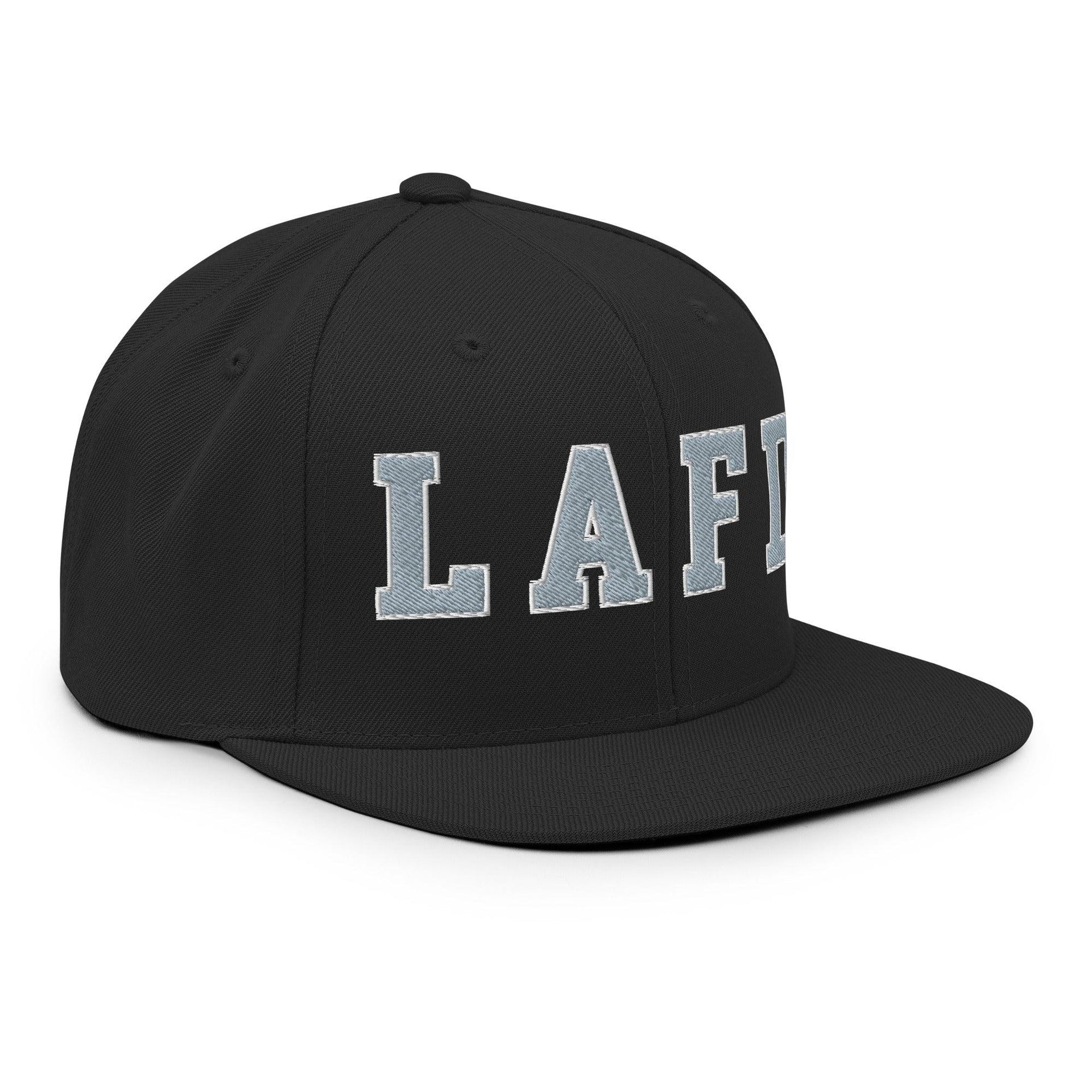 LAFD Los Angeles Fire Department Embroidered Flat Bill Brim Snapback Hat Capital Crowns Snapback Hats Work