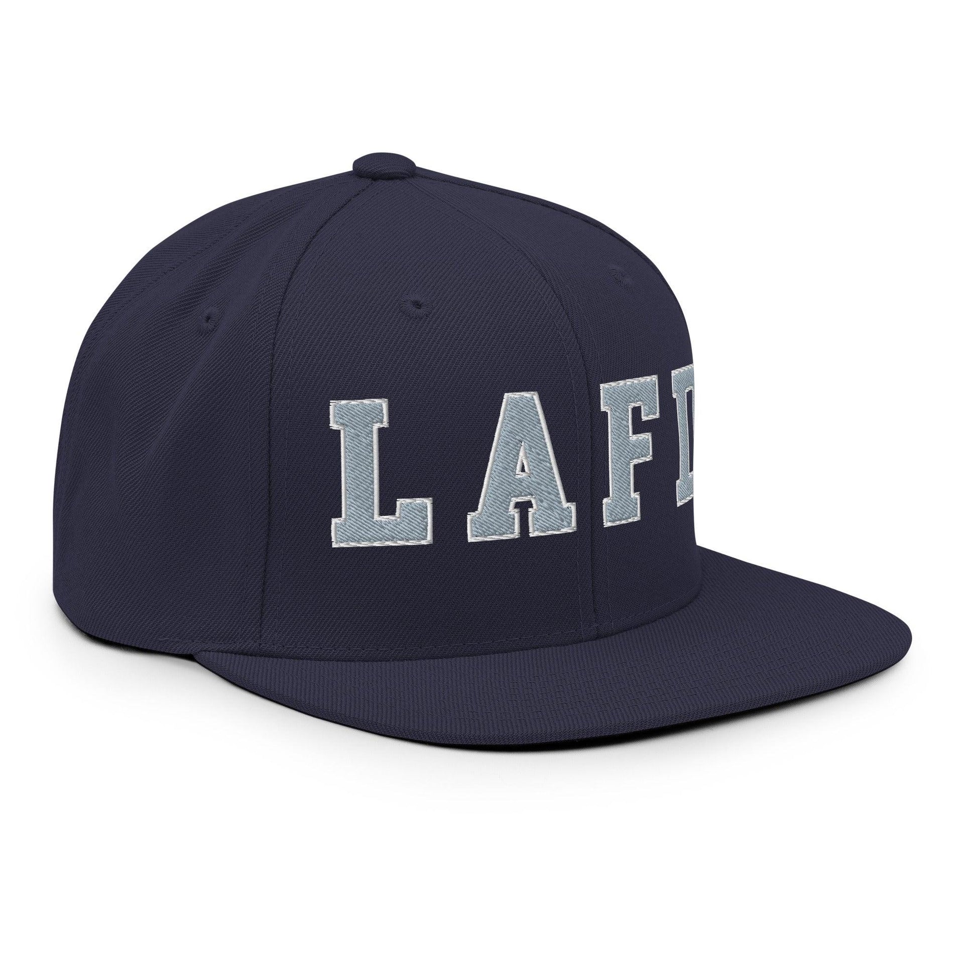 LAFD Los Angeles Fire Department Embroidered Flat Bill Brim Snapback Hat Capital Crowns Snapback Hats Work