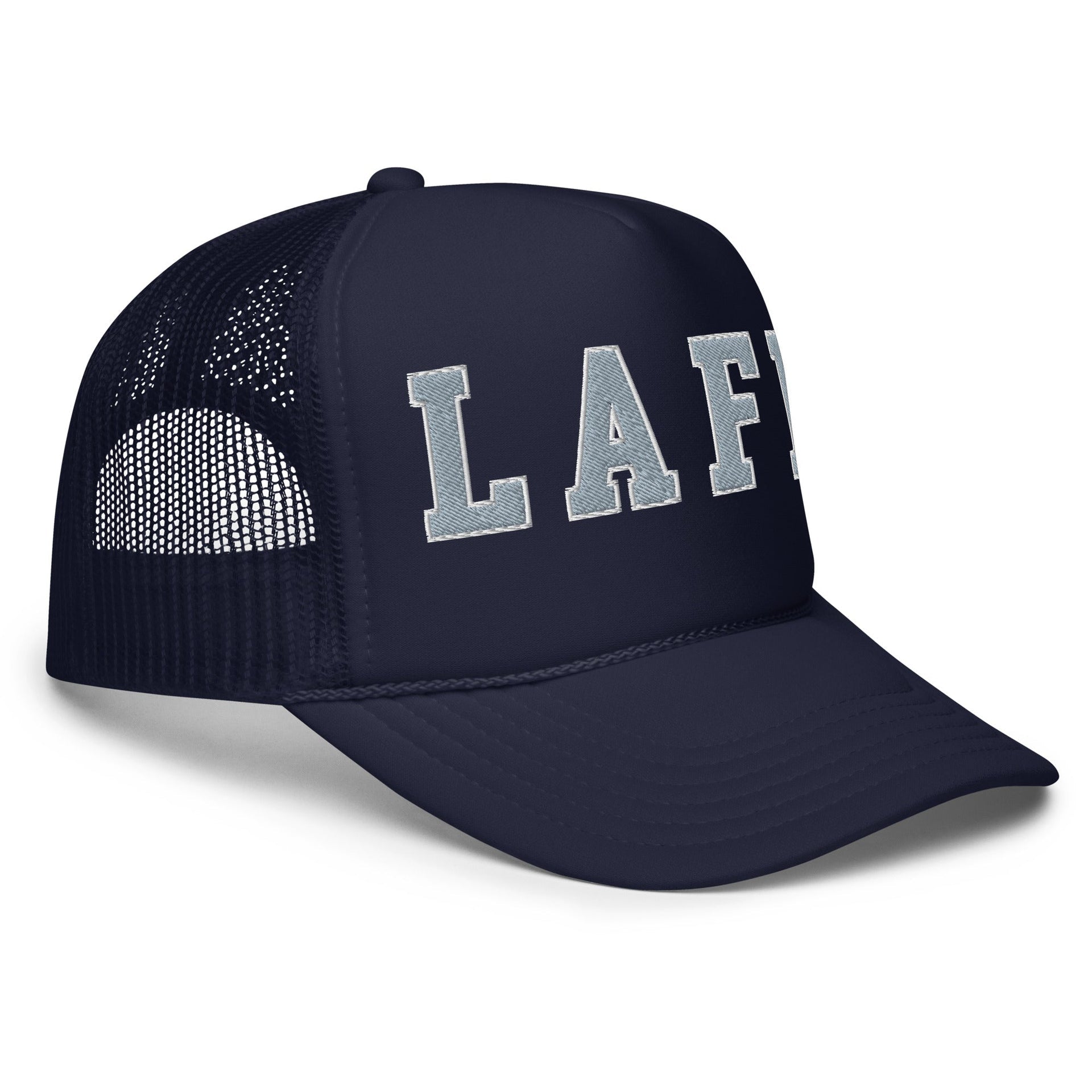 LAFD Los Angeles Fire Department Embroidered Foam Trucker Hat Capital Crowns Trucker Hats Work