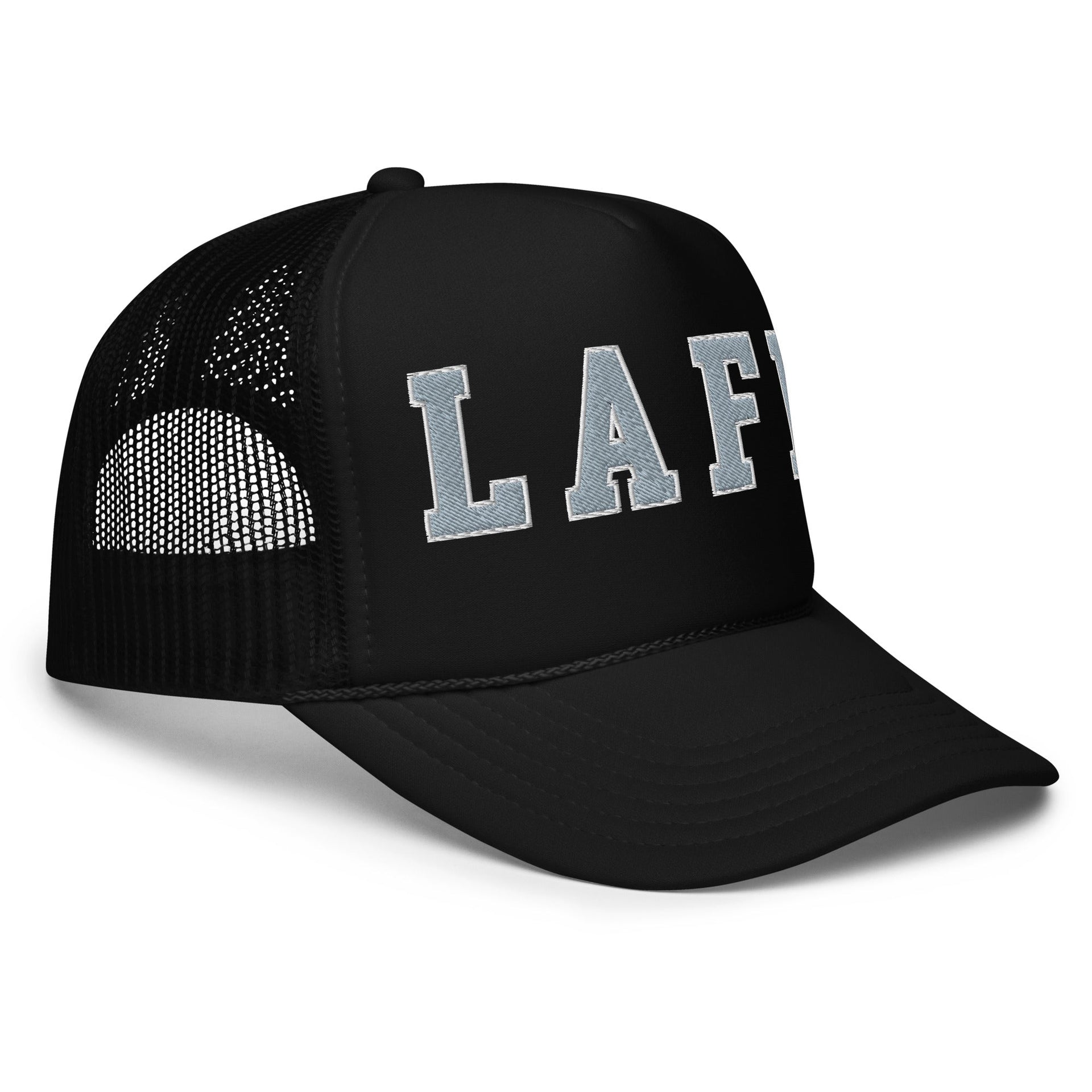 LAFD Los Angeles Fire Department Embroidered Foam Trucker Hat Capital Crowns Trucker Hats Work