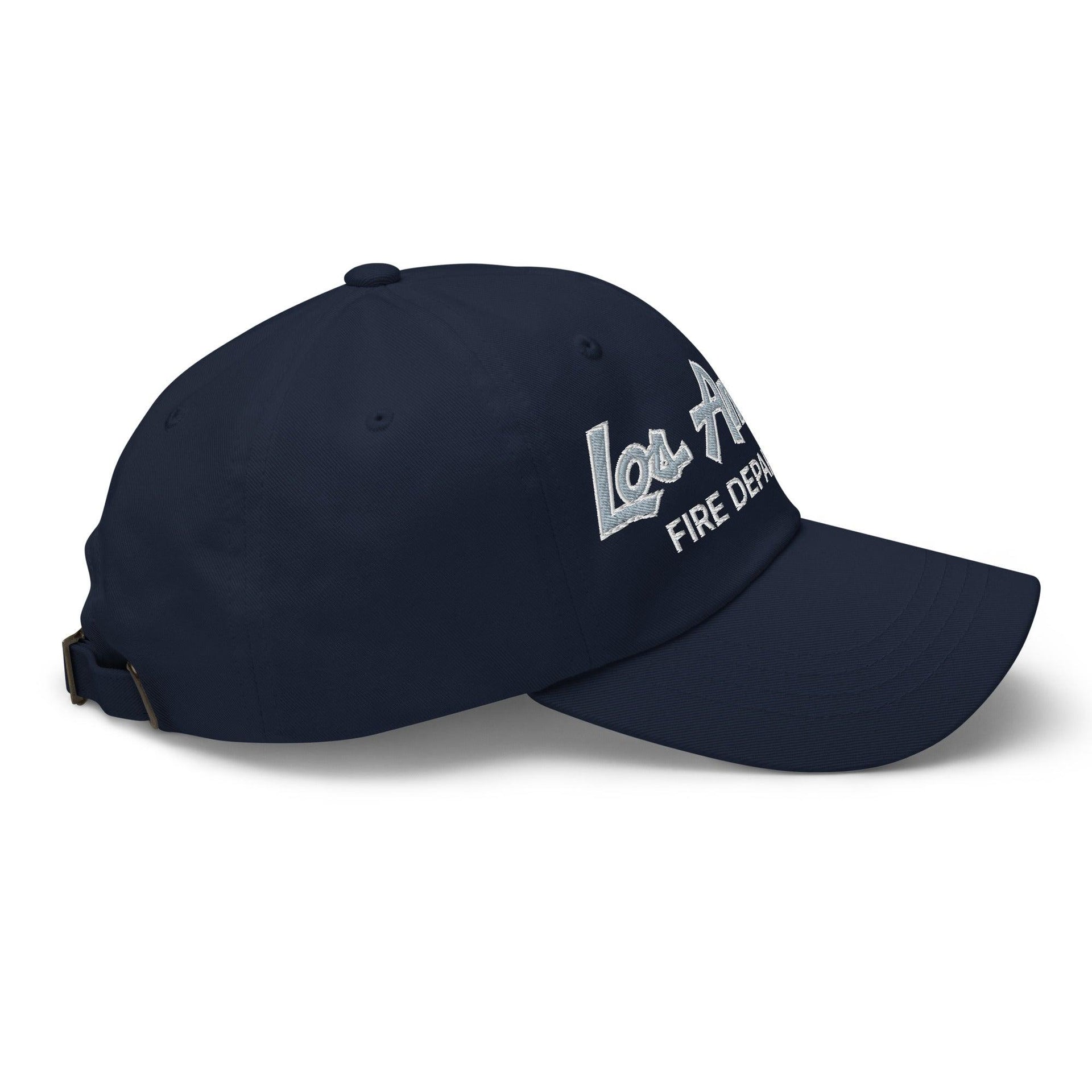 LAFD Los Angeles Fire Department Vintage Sports Script Embroidered Dad Hat Capital Crowns Dad Hats Work