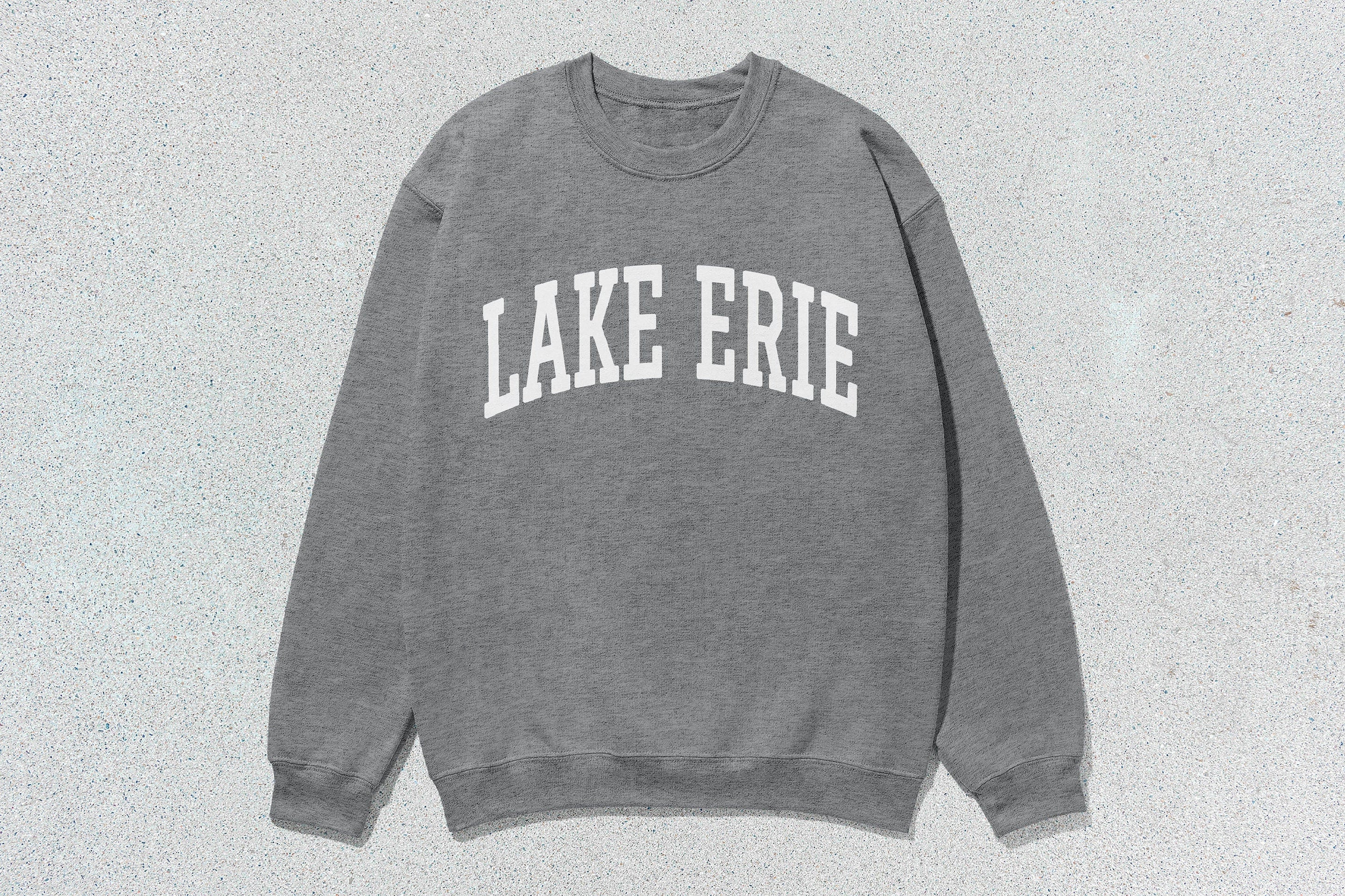Lake Erie - Unisex Heavy Blend™ Crewneck Sweatshirt athletic heather Canada Canadian Great Lakes crewnecks great lakes hoodies sweaters