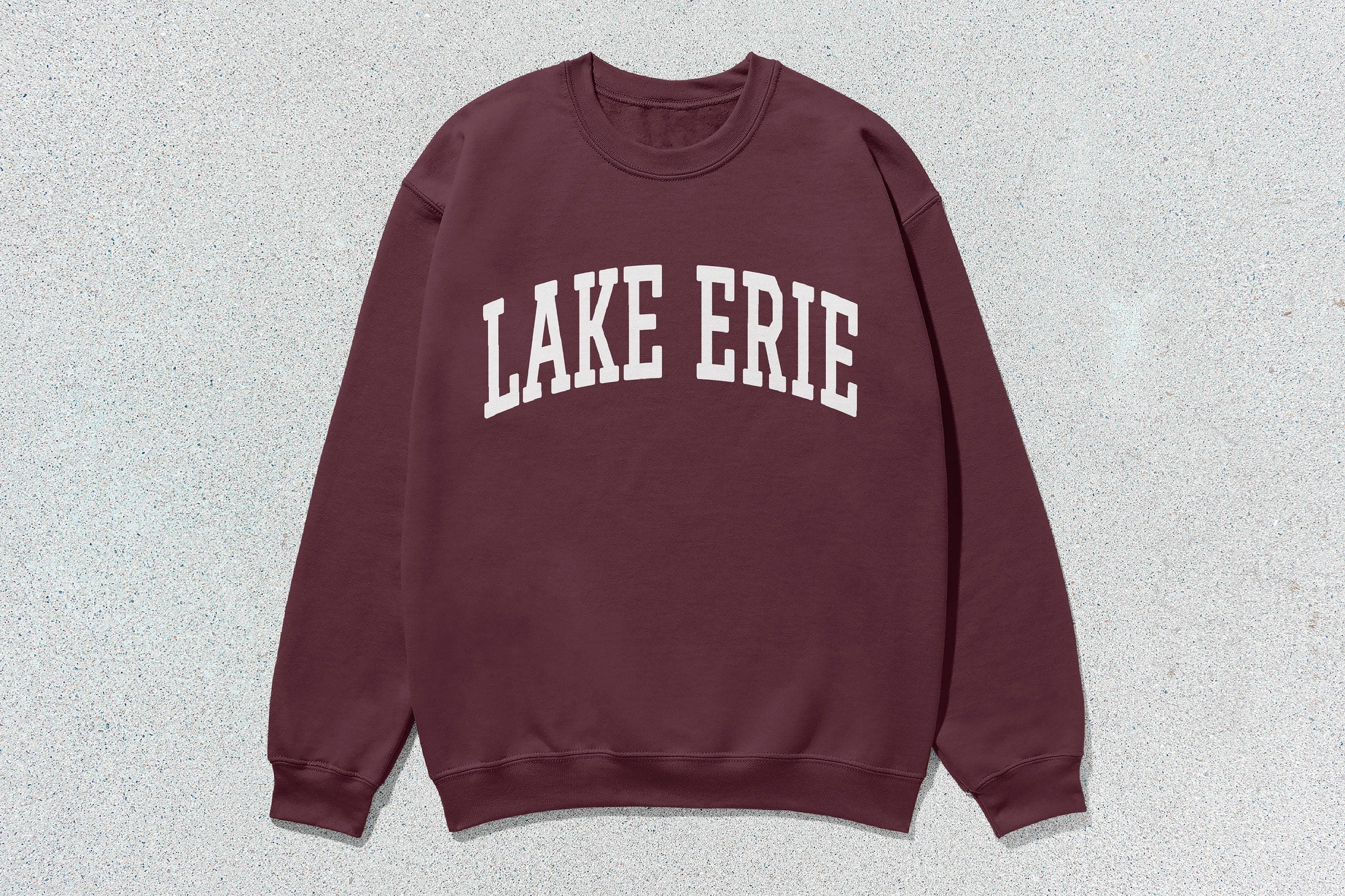 Lake Erie - Unisex Heavy Blend™ Crewneck Sweatshirt Maroon Canada Canadian Great Lakes crewnecks great lakes hoodies sweaters