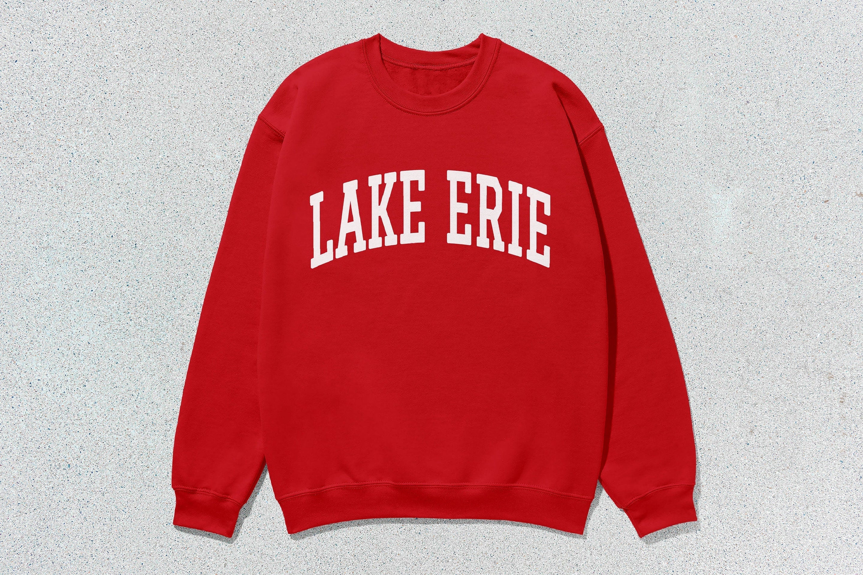 Lake Erie - Unisex Heavy Blend™ Crewneck Sweatshirt Red Canada Canadian Great Lakes crewnecks great lakes hoodies sweaters