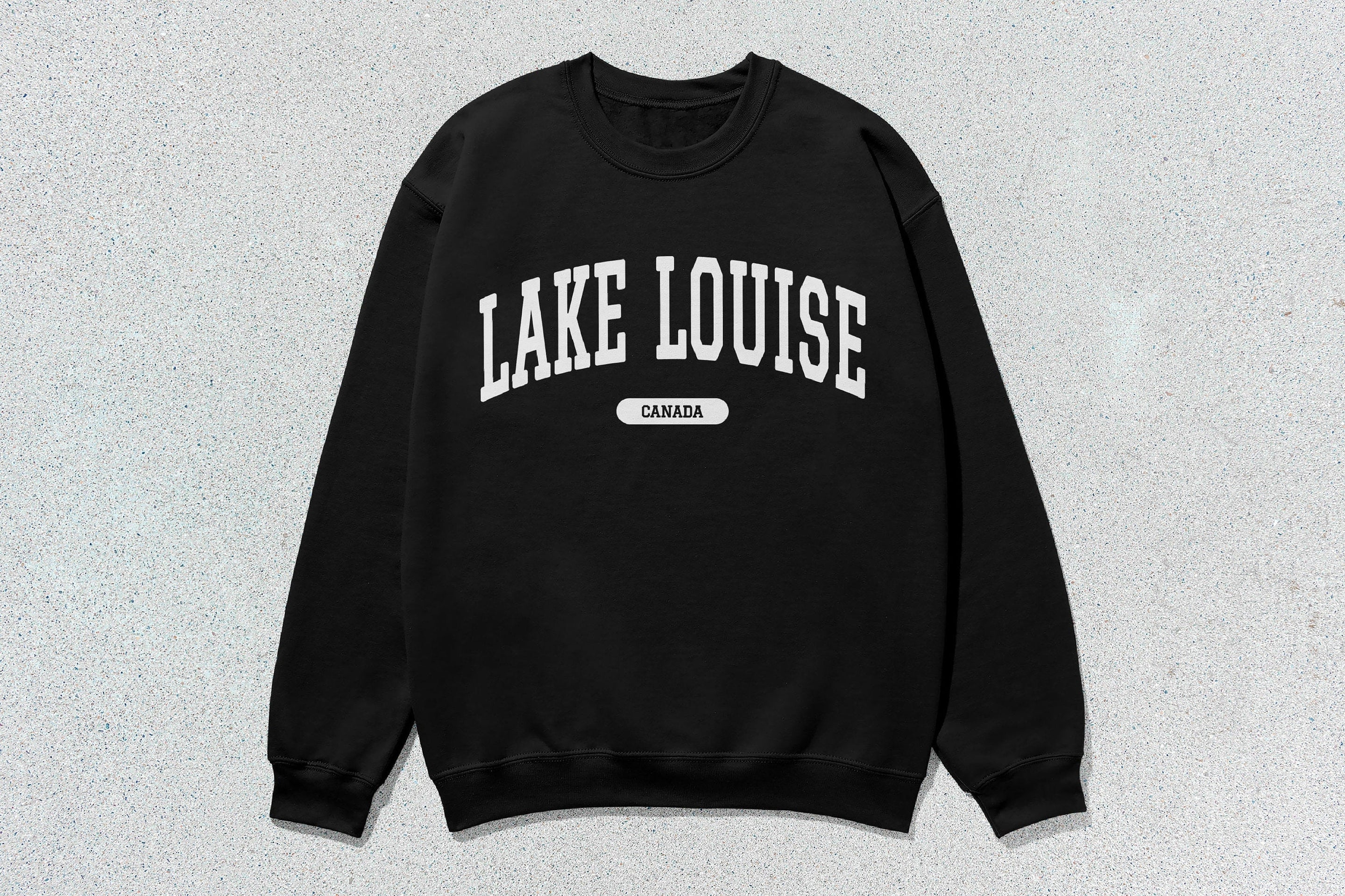 Lake Louise - Unisex Heavyweight Crewneck Sweatshirt Black Canada Cities crewnecks hoodies sweaters