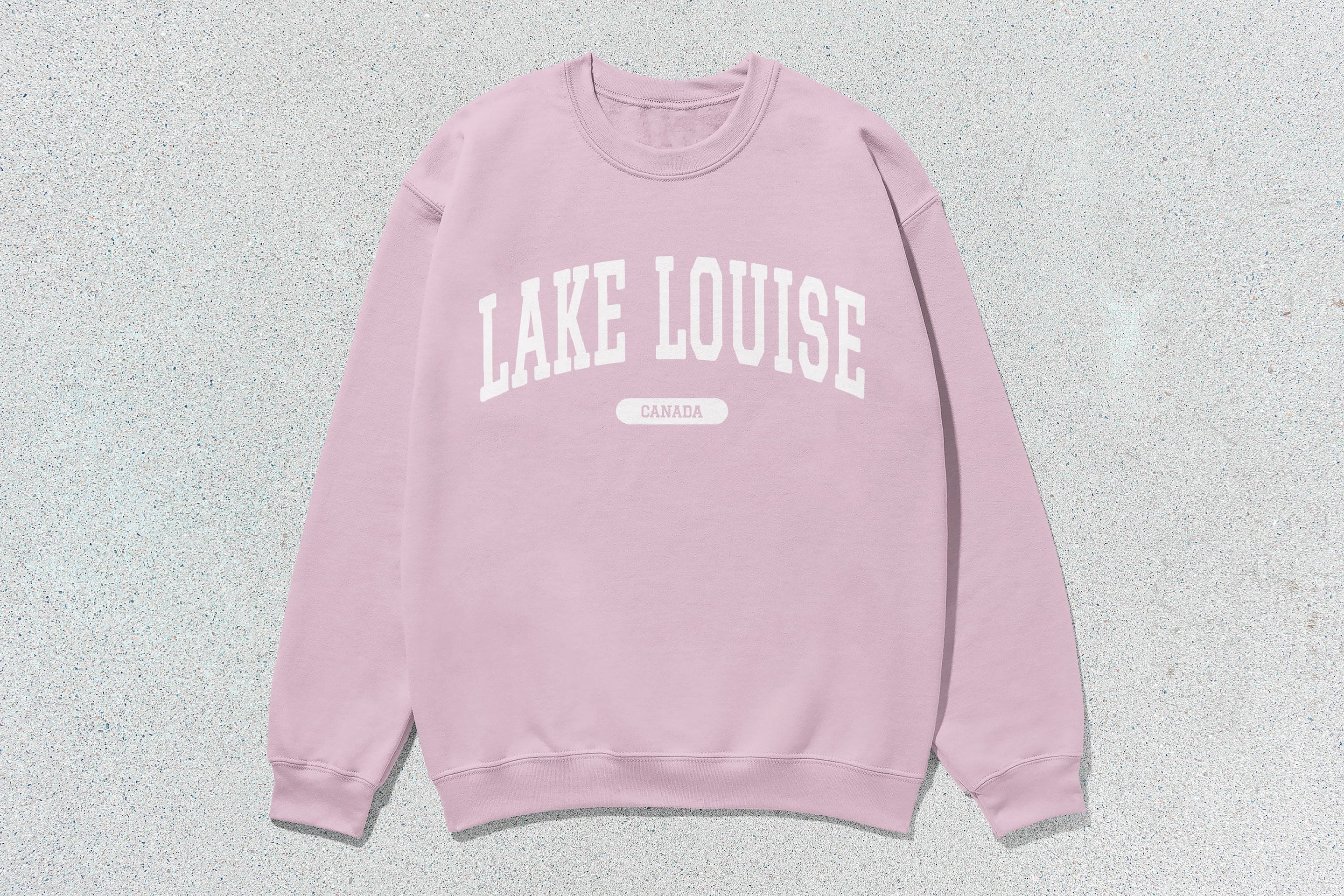 Lake Louise - Unisex Heavyweight Crewneck Sweatshirt Pink Canada Cities crewnecks hoodies sweaters