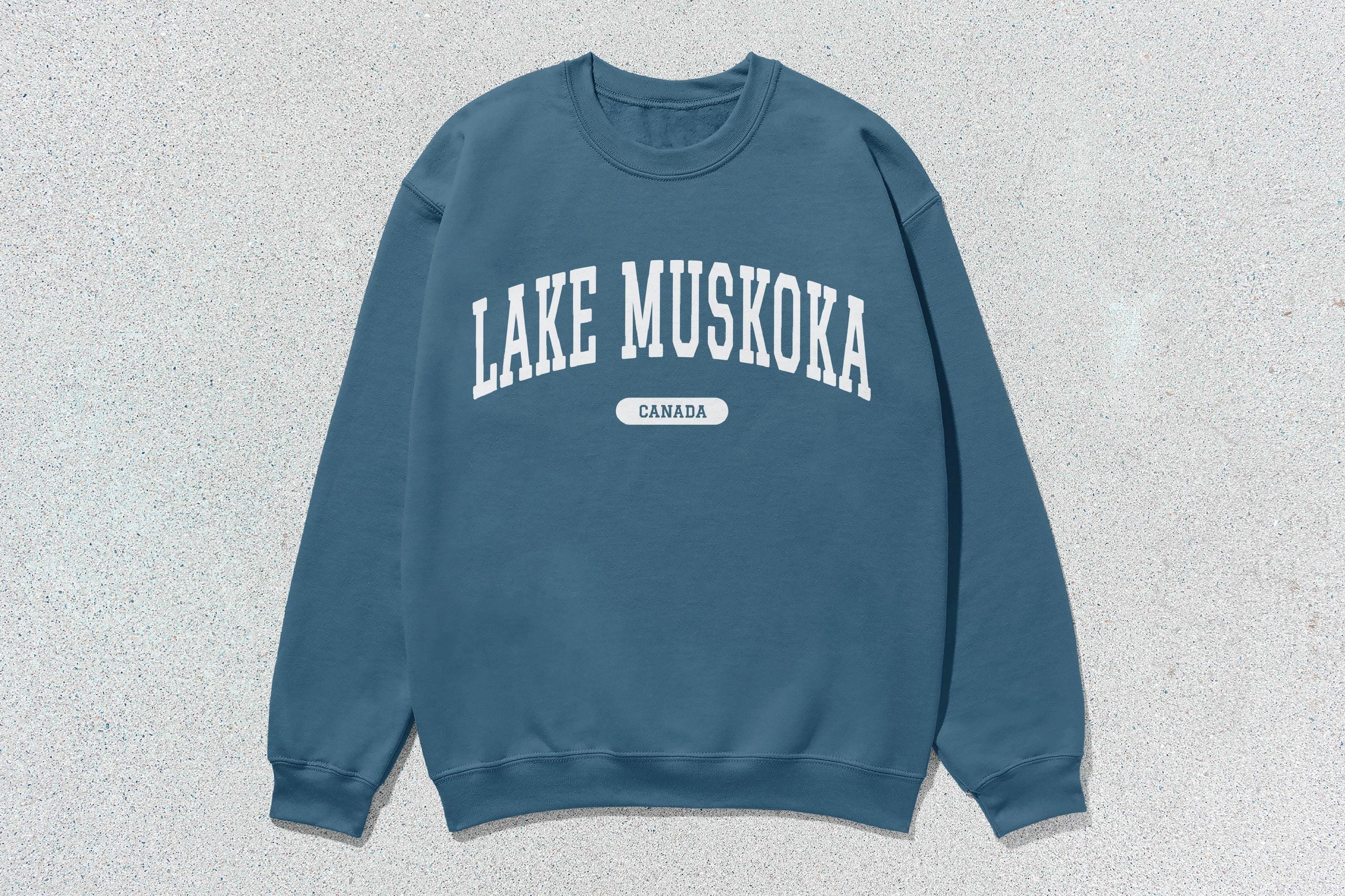 Lake Muskoka - Unisex Heavy Blend™ Crewneck Sweatshirt Indigo Canada Cities crewnecks hoodies sweaters