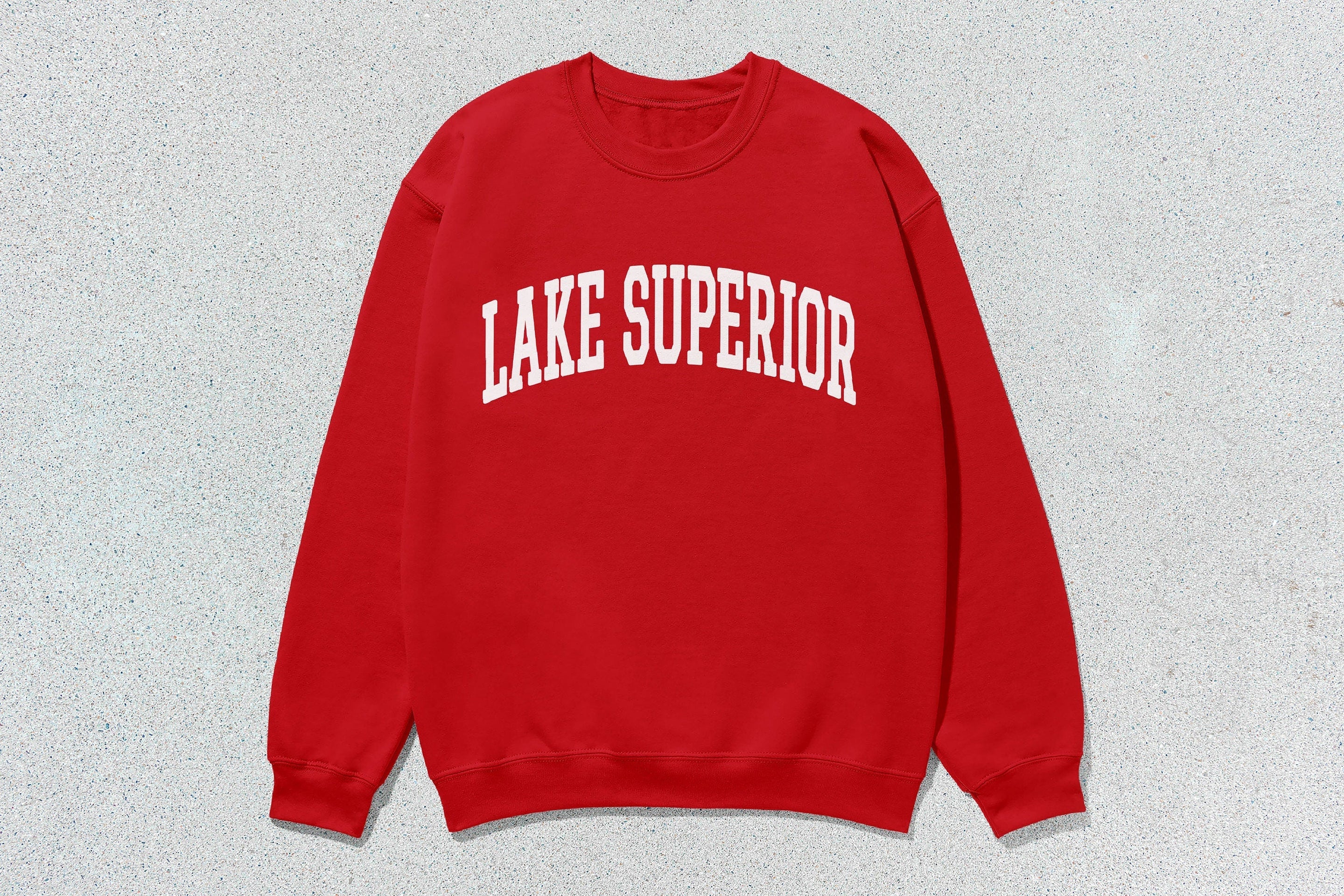 Lake Superior - Unisex Heavy Blend™ Crewneck Sweatshirt Red Canada Canadian Great Lakes crewnecks great lakes hoodies sweaters