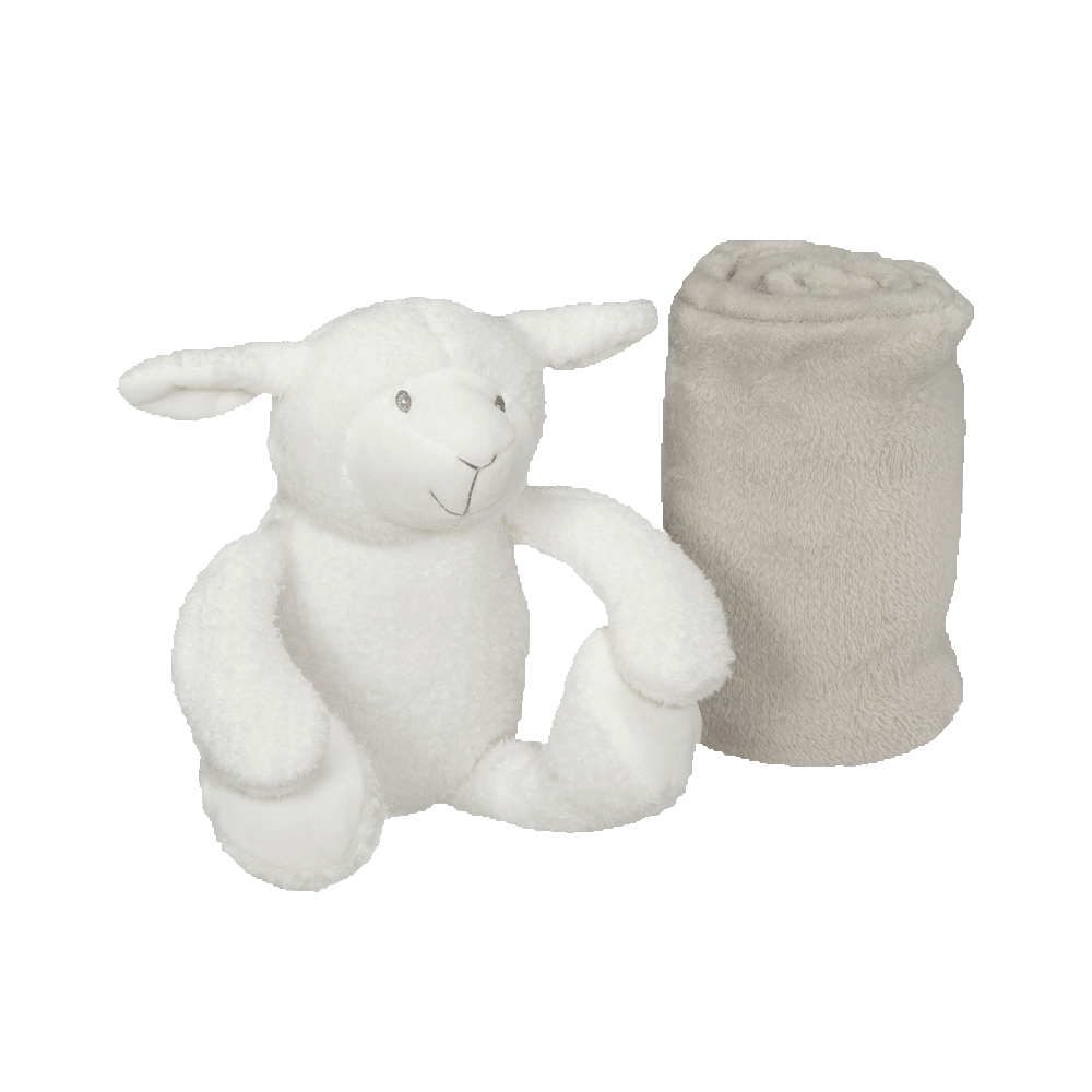 Lamb Blankey Hugger embroidable lamb white