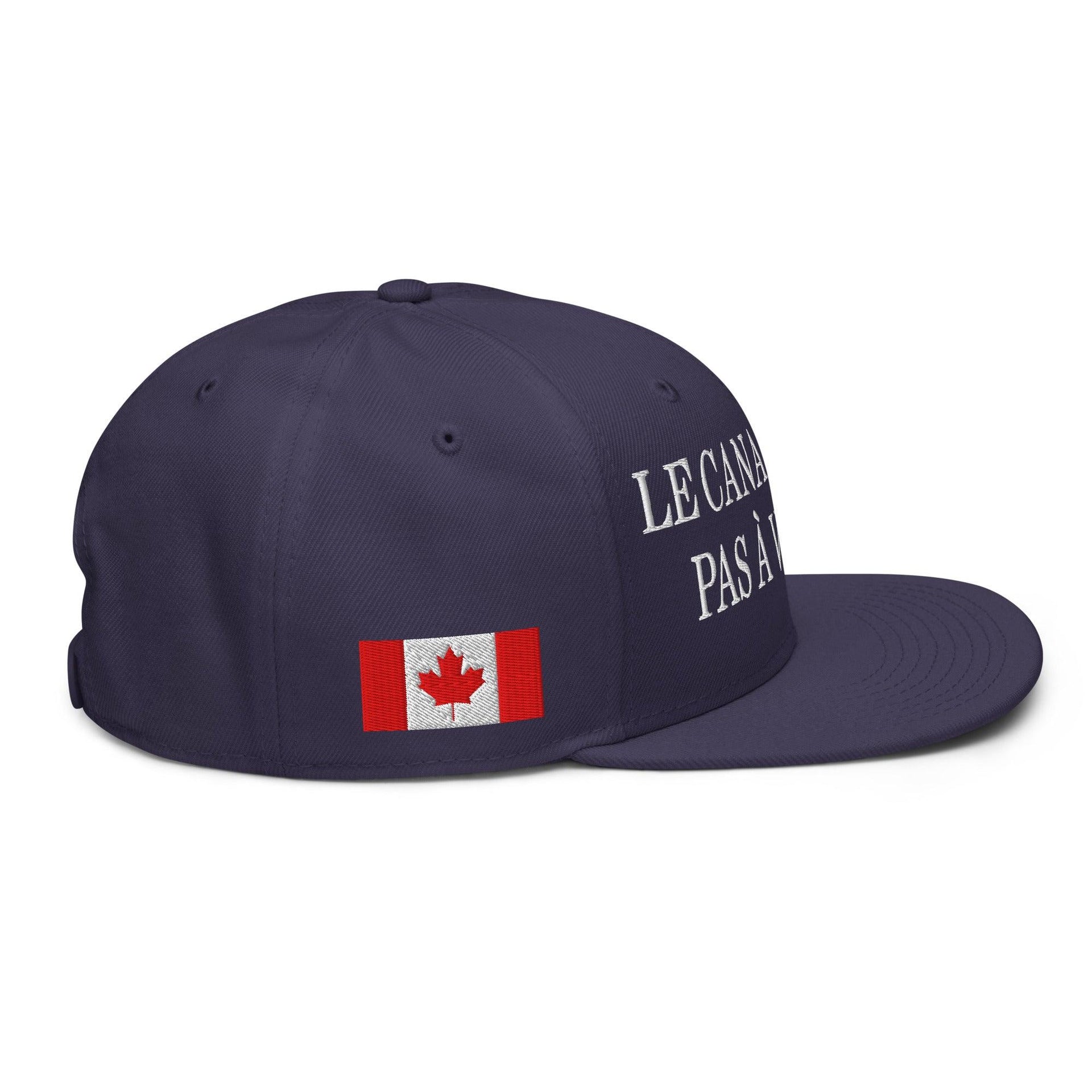Le Canada n'est pas à Vendre Canada is not for Sale 1867 Flag Embroidered Flat Bill Brim Snapback Hat Canada Canada Is Not For Sale Capital Crowns Snapback Hats