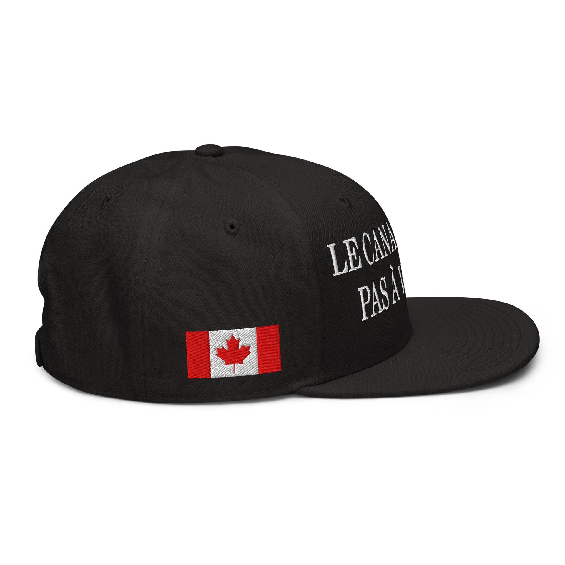 Le Canada n'est pas à Vendre Canada is not for Sale 1867 Flag Embroidered Flat Bill Brim Snapback Hat Canada Canada Is Not For Sale Capital Crowns Snapback Hats