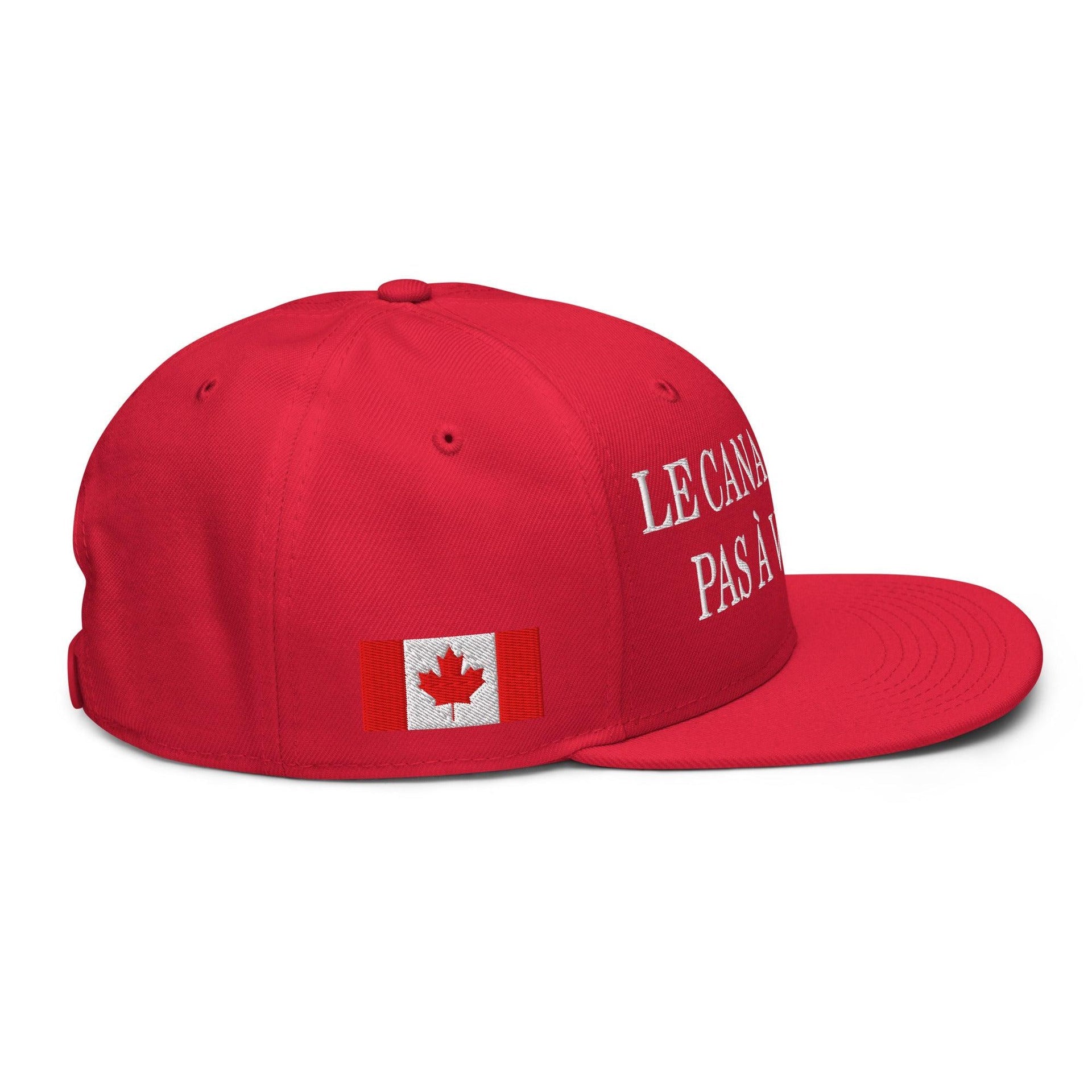 Le Canada n'est pas à Vendre Canada is not for Sale 1867 Flag Embroidered Flat Bill Brim Snapback Hat Canada Canada Is Not For Sale Capital Crowns Snapback Hats