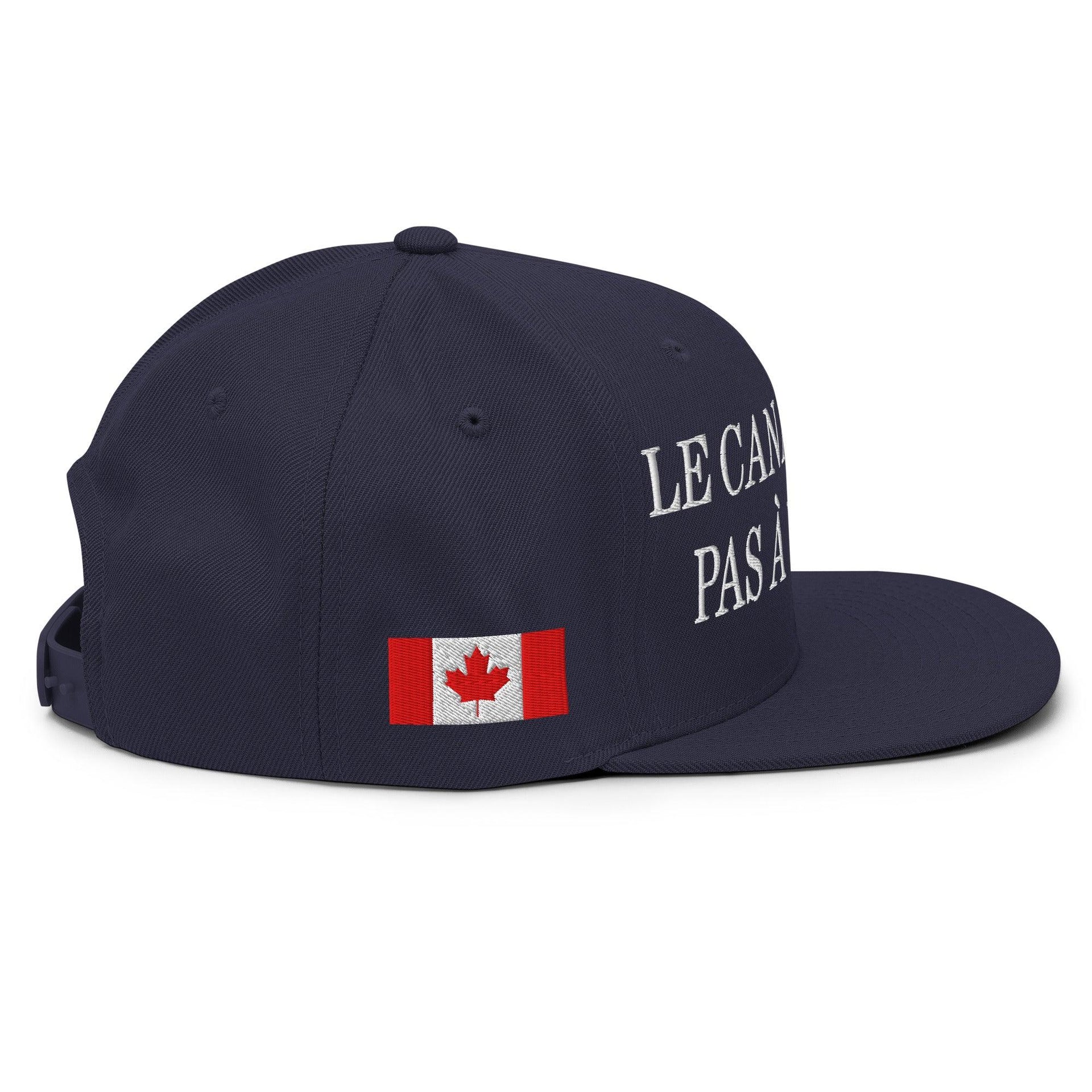 Le Canada n'est pas à Vendre Canada is not for Sale Flag 1867 Embroidered Flat Bill Brim Snapback Hat Canada Canada Is Not For Sale Capital Crowns Snapback Hats