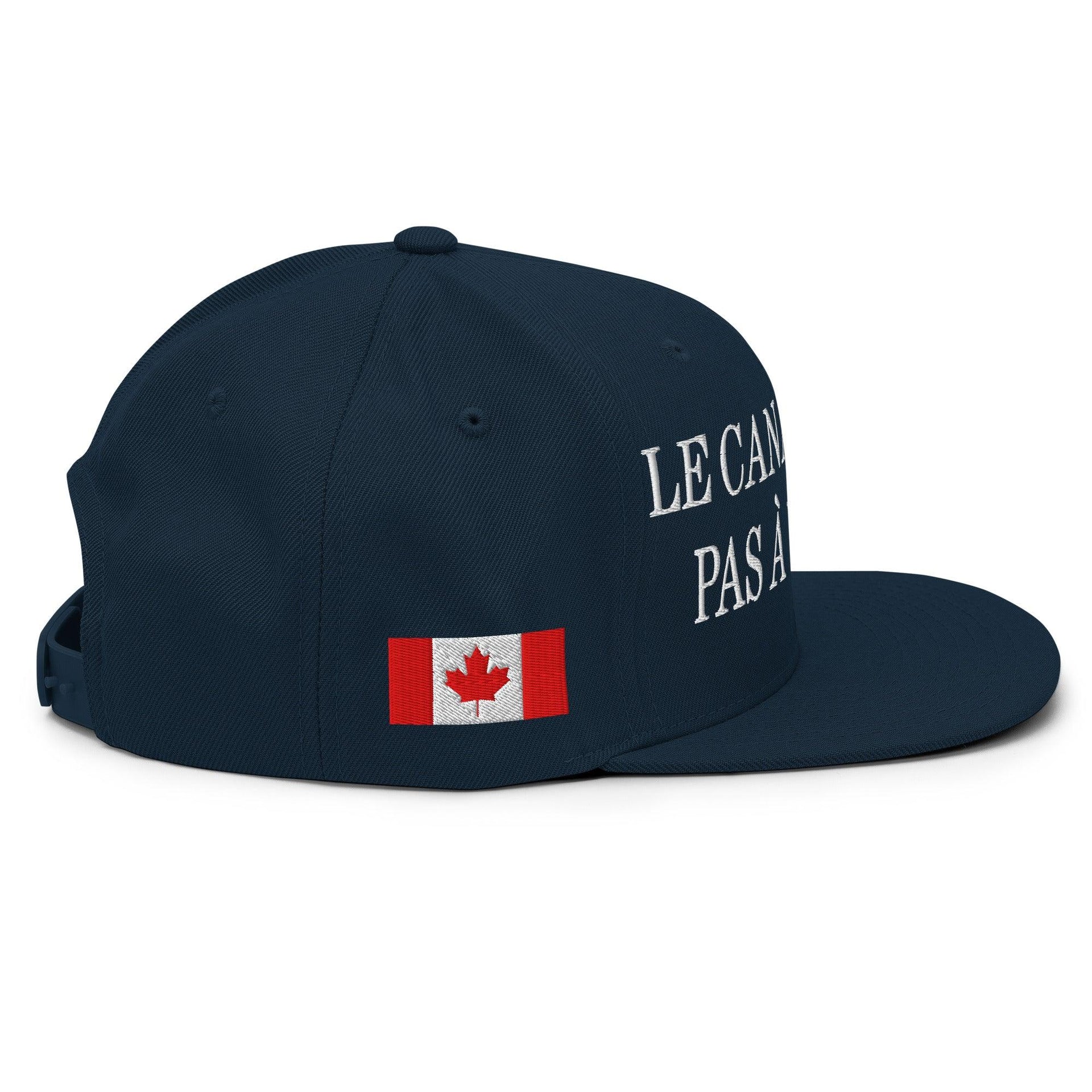 Le Canada n'est pas à Vendre Canada is not for Sale Flag 1867 Embroidered Flat Bill Brim Snapback Hat Canada Canada Is Not For Sale Capital Crowns Snapback Hats