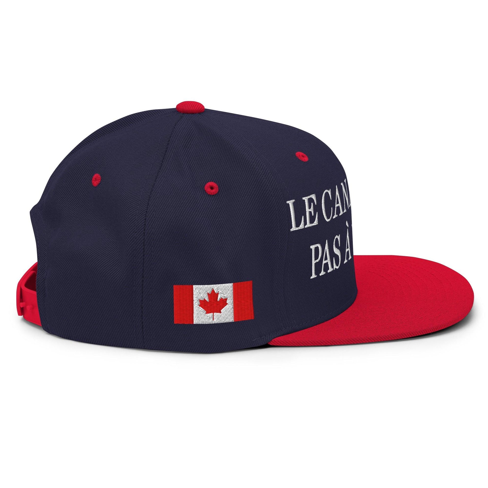 Le Canada n'est pas à Vendre Canada is not for Sale Flag 1867 Embroidered Flat Bill Brim Snapback Hat Canada Canada Is Not For Sale Capital Crowns Snapback Hats