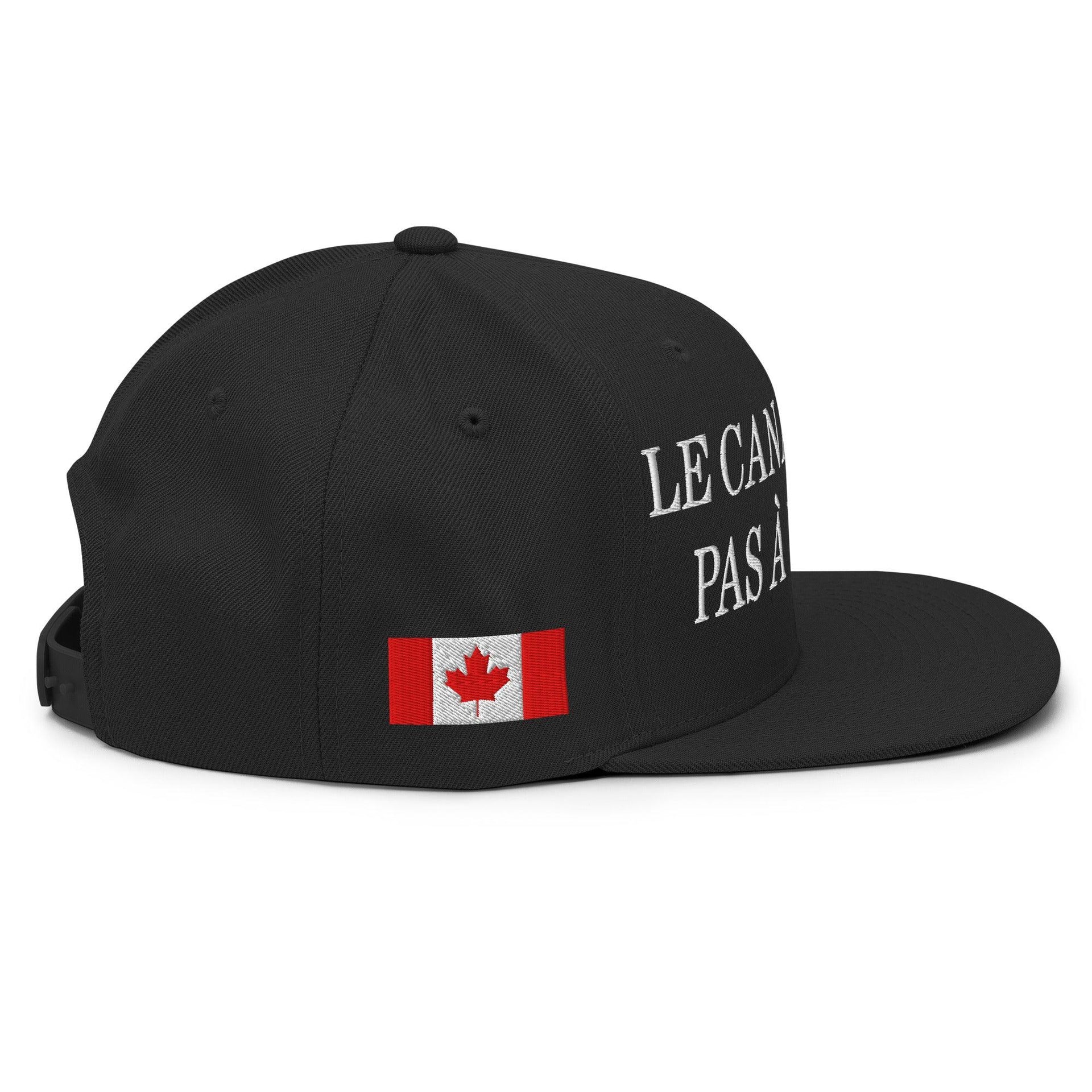 Le Canada n'est pas à Vendre Canada is not for Sale Flag 1867 Embroidered Flat Bill Brim Snapback Hat Canada Canada Is Not For Sale Capital Crowns Snapback Hats