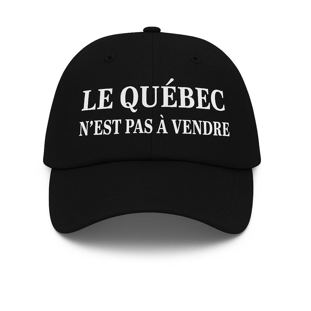 Le Québec N’est Pas à Vendre – Casquette Brodée (French Edition) Black Quebec