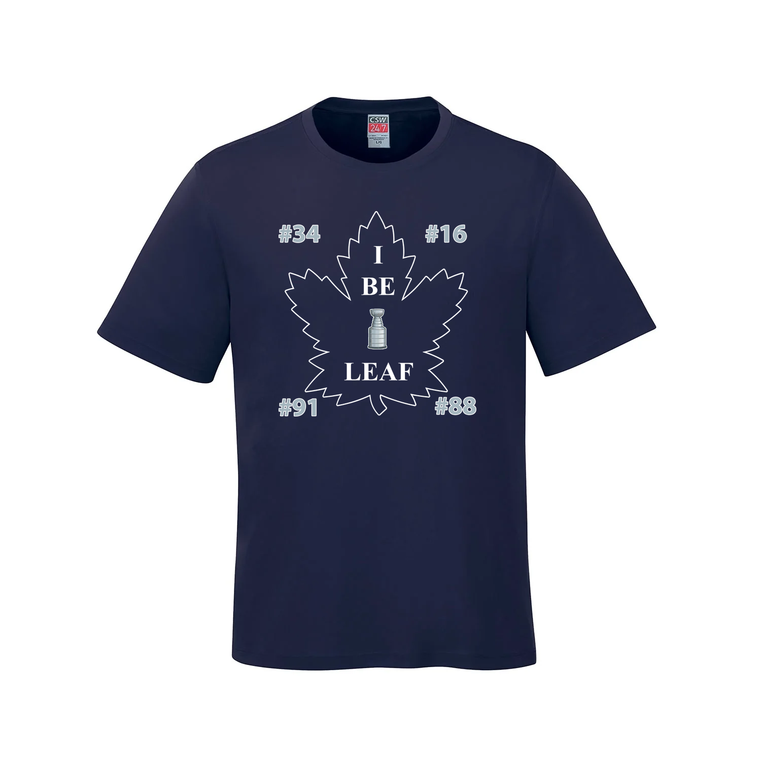 I Be Leaf - Toronto Hockey Fanfare T-Shirt Navy Fanfare Maple Leafs Toronto Toronto Maple Leafs True North Fanfare