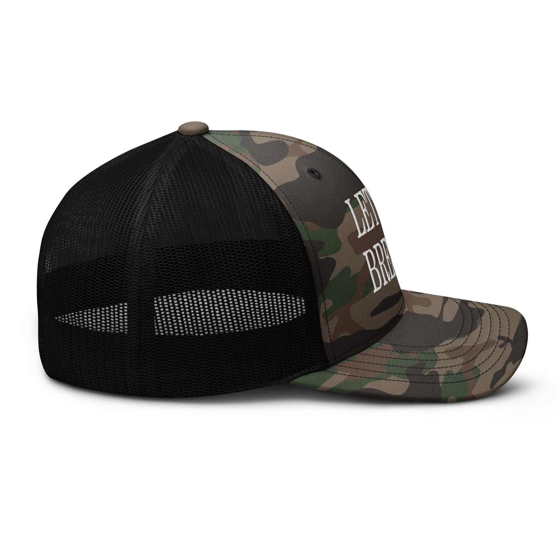 Let's Go Brenda Camo Trucker Hat Capital Crowns Conservative LADs Trucker Hats