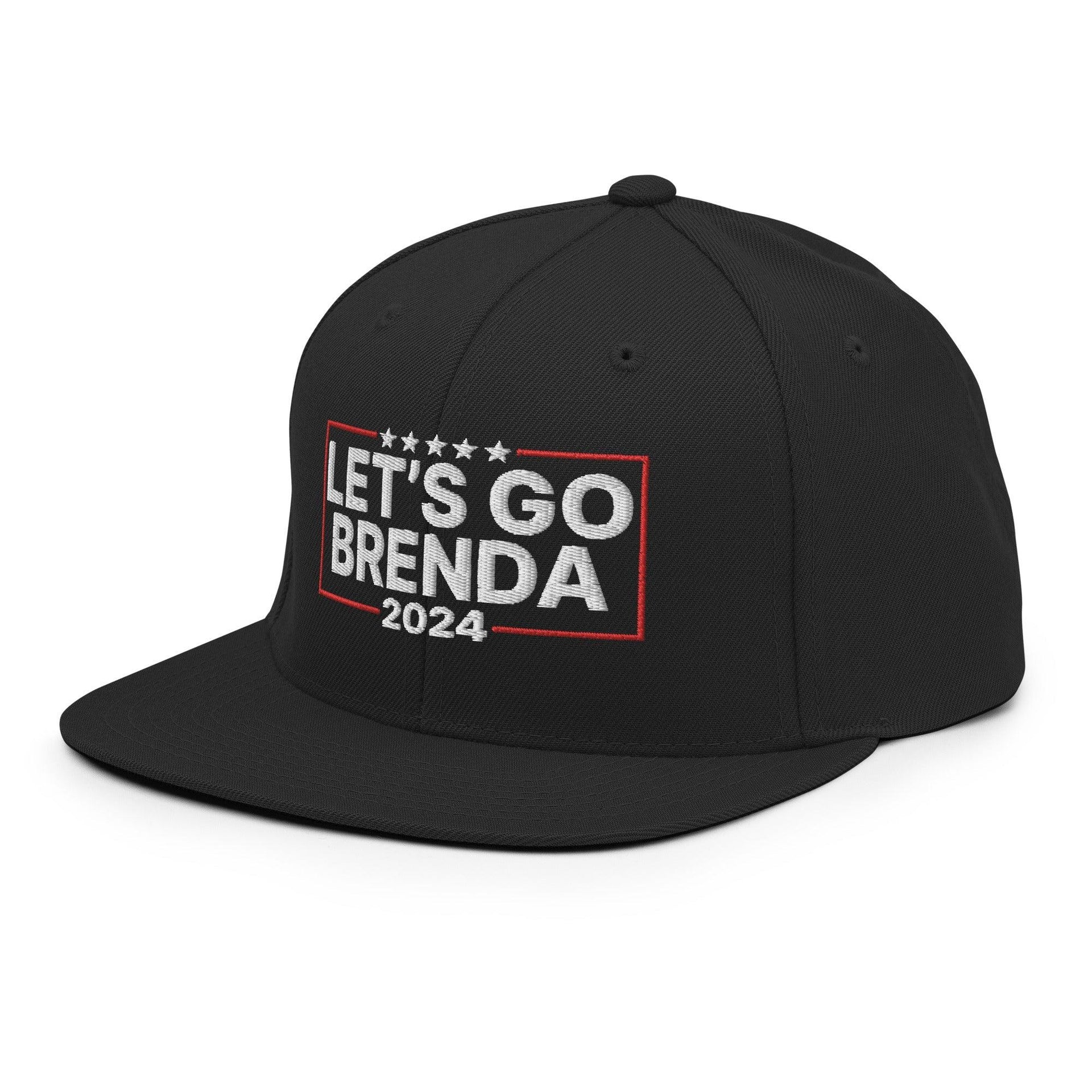 Let's Go Brenda FKH Flat Bill Brim Snapback Hat Capital Crowns Conservative LADs Make Again Snapback Hats