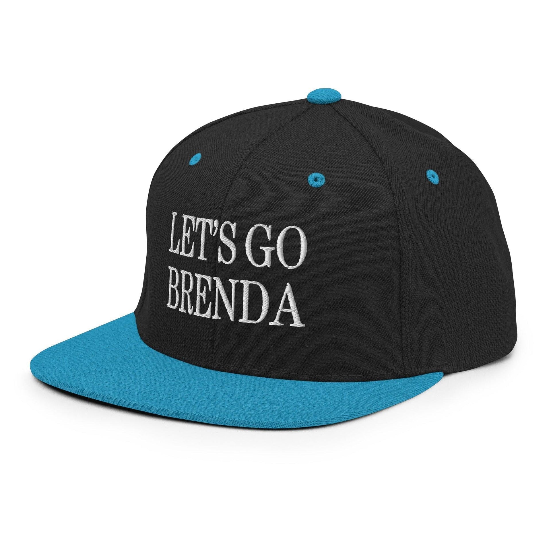 Let's Go Brenda Flat Bill Brim Snapback Hat Capital Crowns Conservative LADs Make Again Snapback Hats