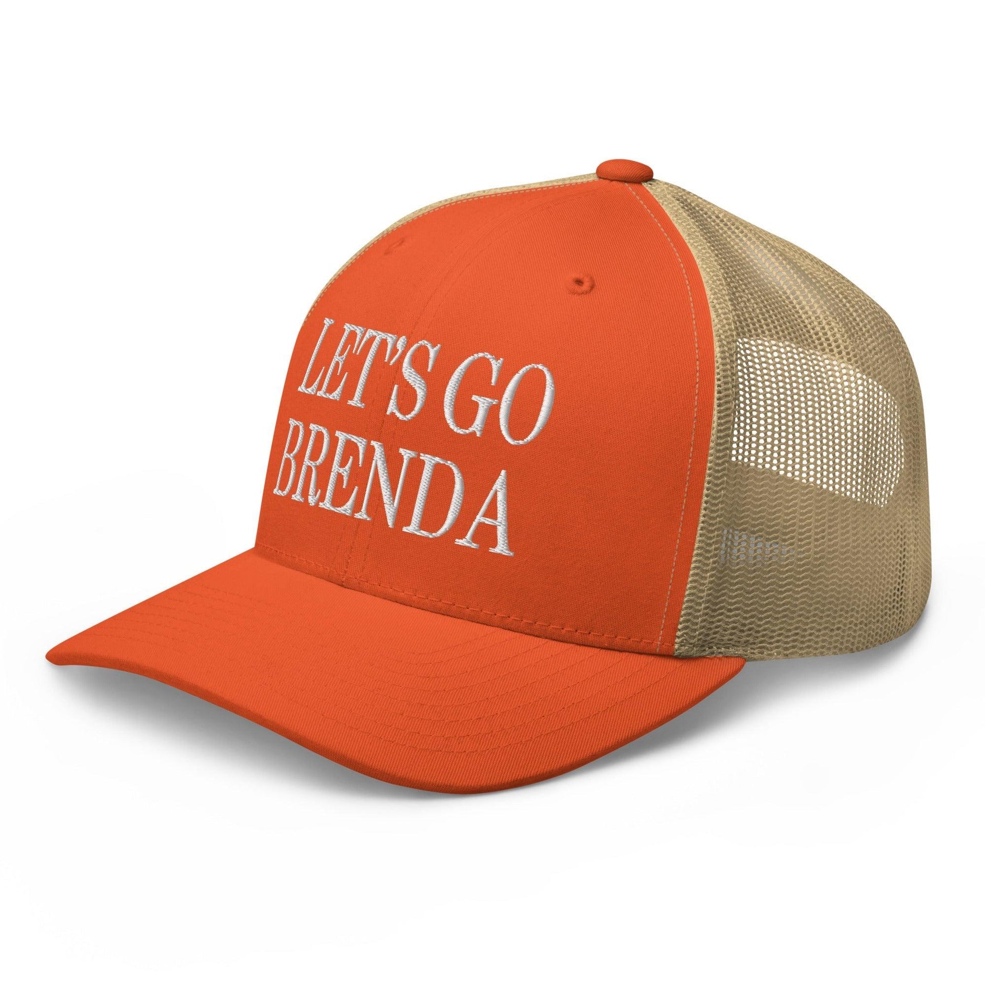 Let's Go Brenda Retro Trucker Hat Capital Crowns Conservative LADs Make Again Trucker Hats